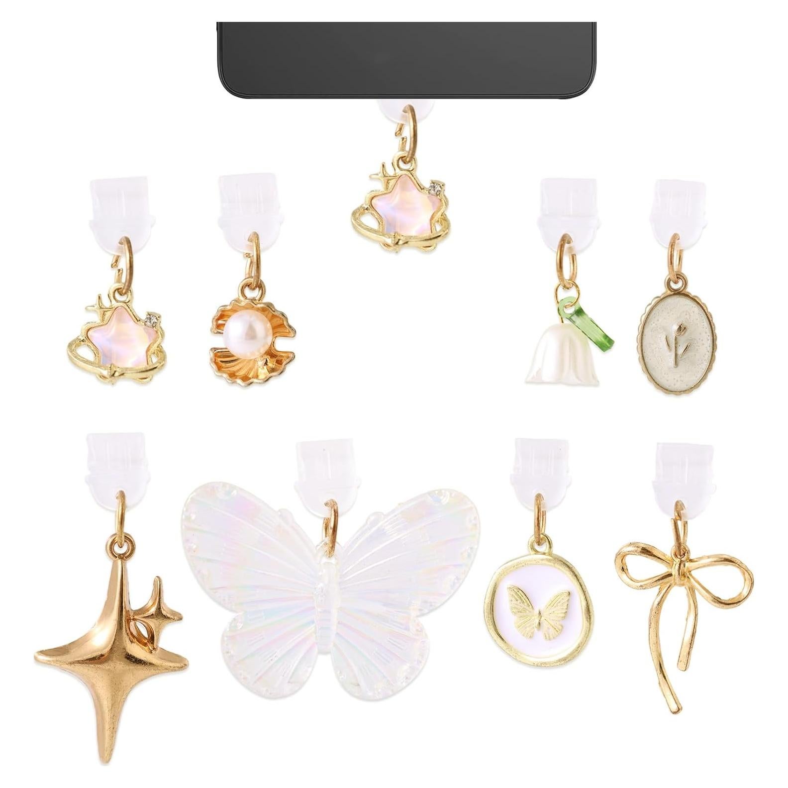 8 Tapones de Polvo Coloridos Lyreh para USB-C y Kindle