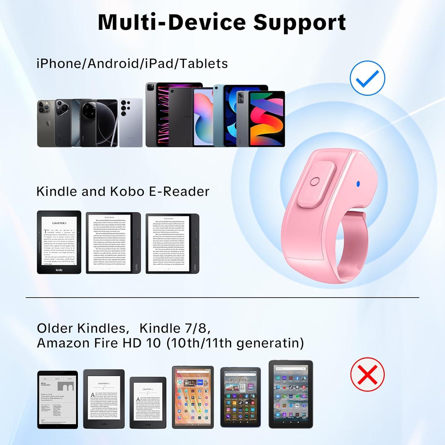 Control Remoto Turner de Página Oresoc FYQ-K1 Rosa para Kindle