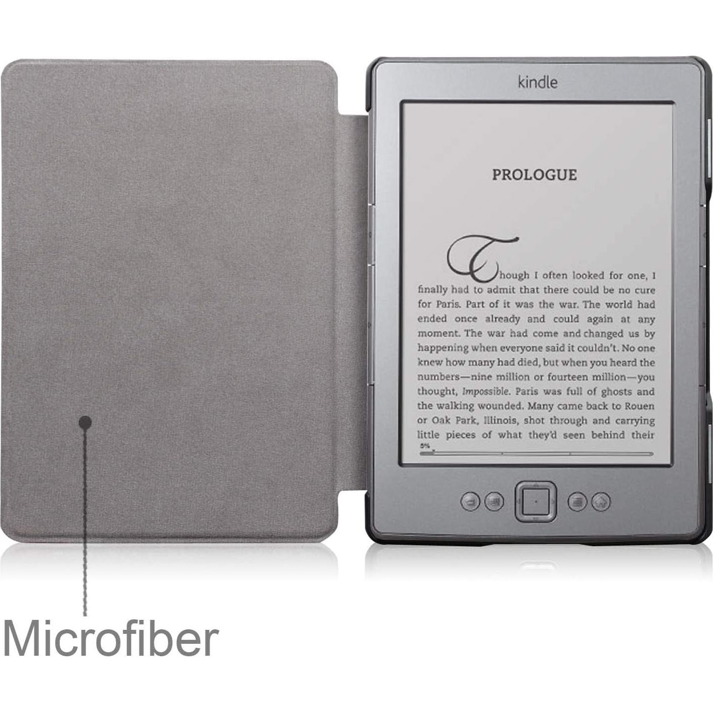 Funda Slim Fintie para Kindle 4 y 5 - Cuero PU Negro