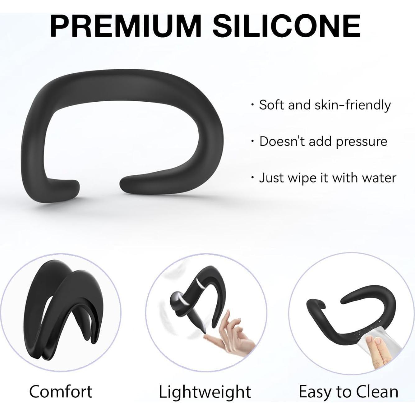 Cubierta Facial de Silicona APEXINNO para Meta Quest 3 - Comodidad y Resistencia al Sudor