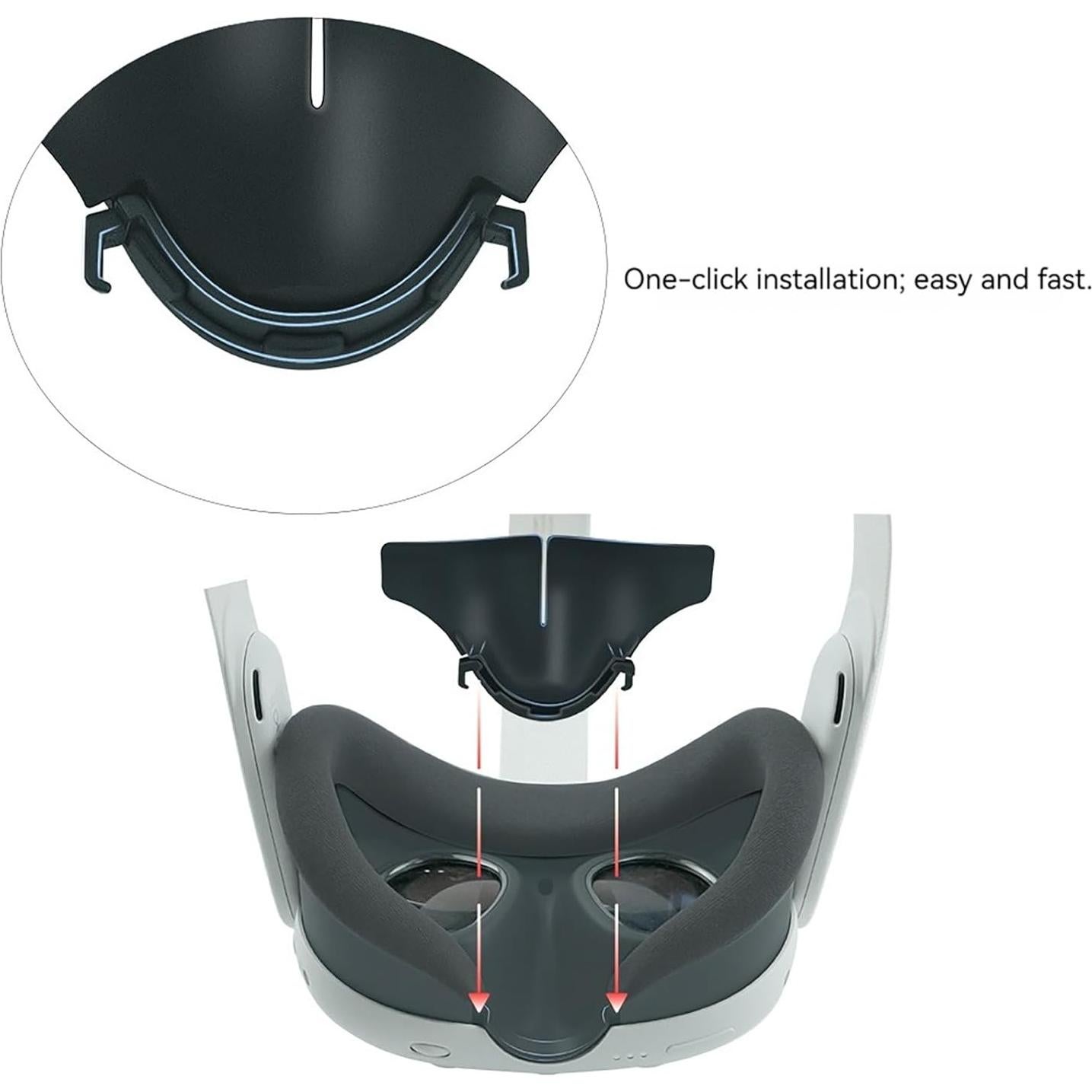 Almohadilla Suave para Nariz VR Quest 3 - 2 PCS Silicona