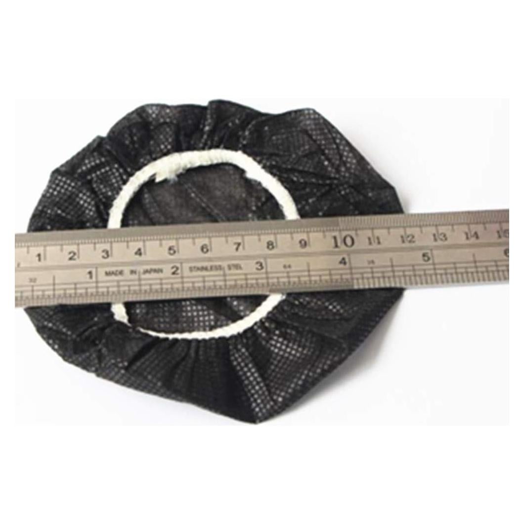 Paquete de 100 fundas elásticas negras para auriculares 11 cm