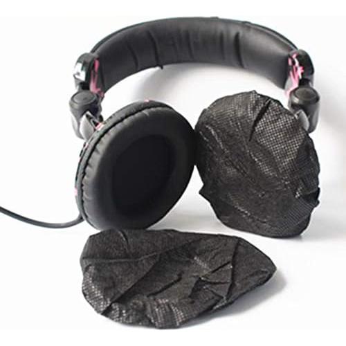 Paquete de 100 fundas elásticas negras para auriculares 11 cm