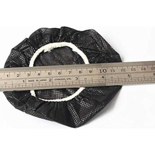 Paquete de 100 fundas elásticas negras para auriculares 11 cm