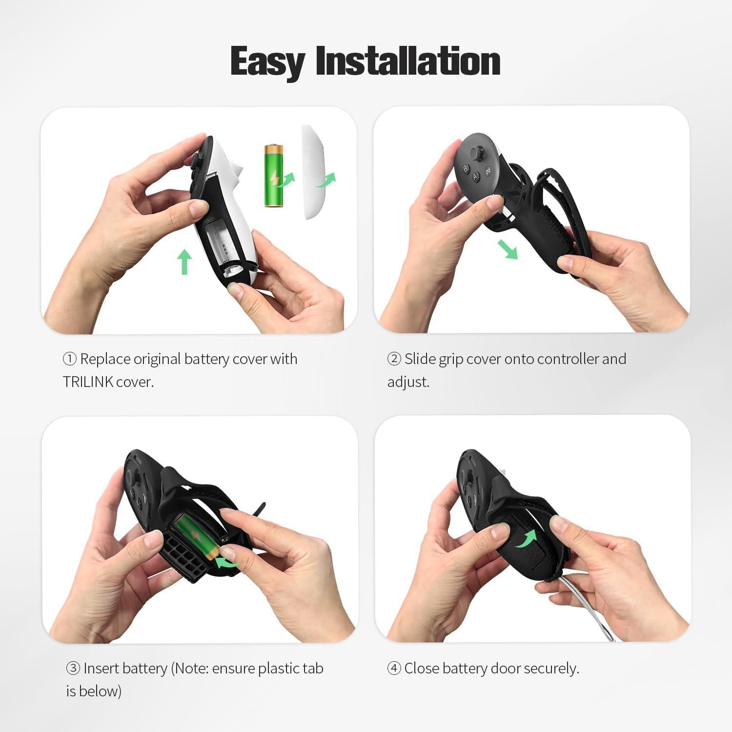 Cubiertas de Agarre TRILINK para Controladores Meta Quest 3S/3