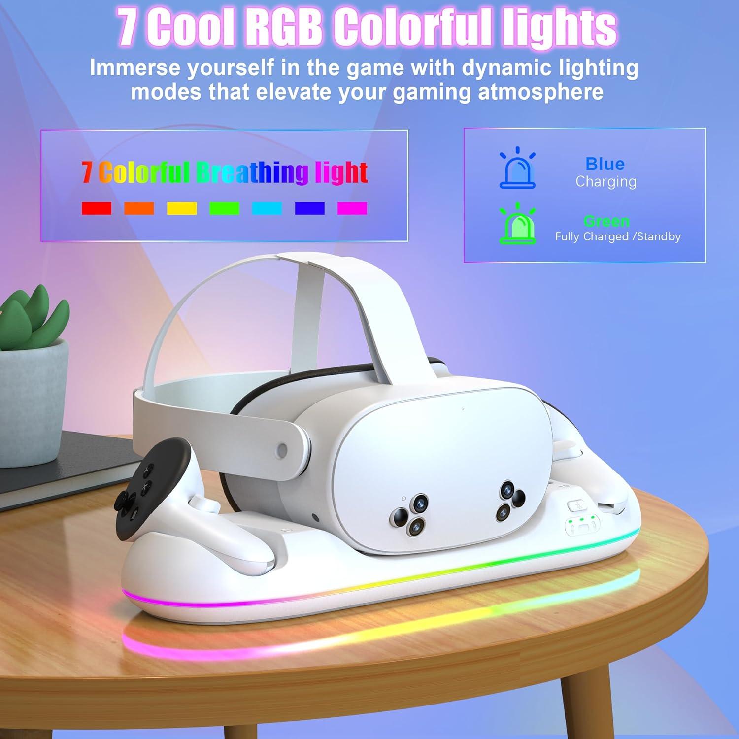 Base de Carga Magnética VZNEK Q22 para Meta Quest 3/3S/2 - 20W