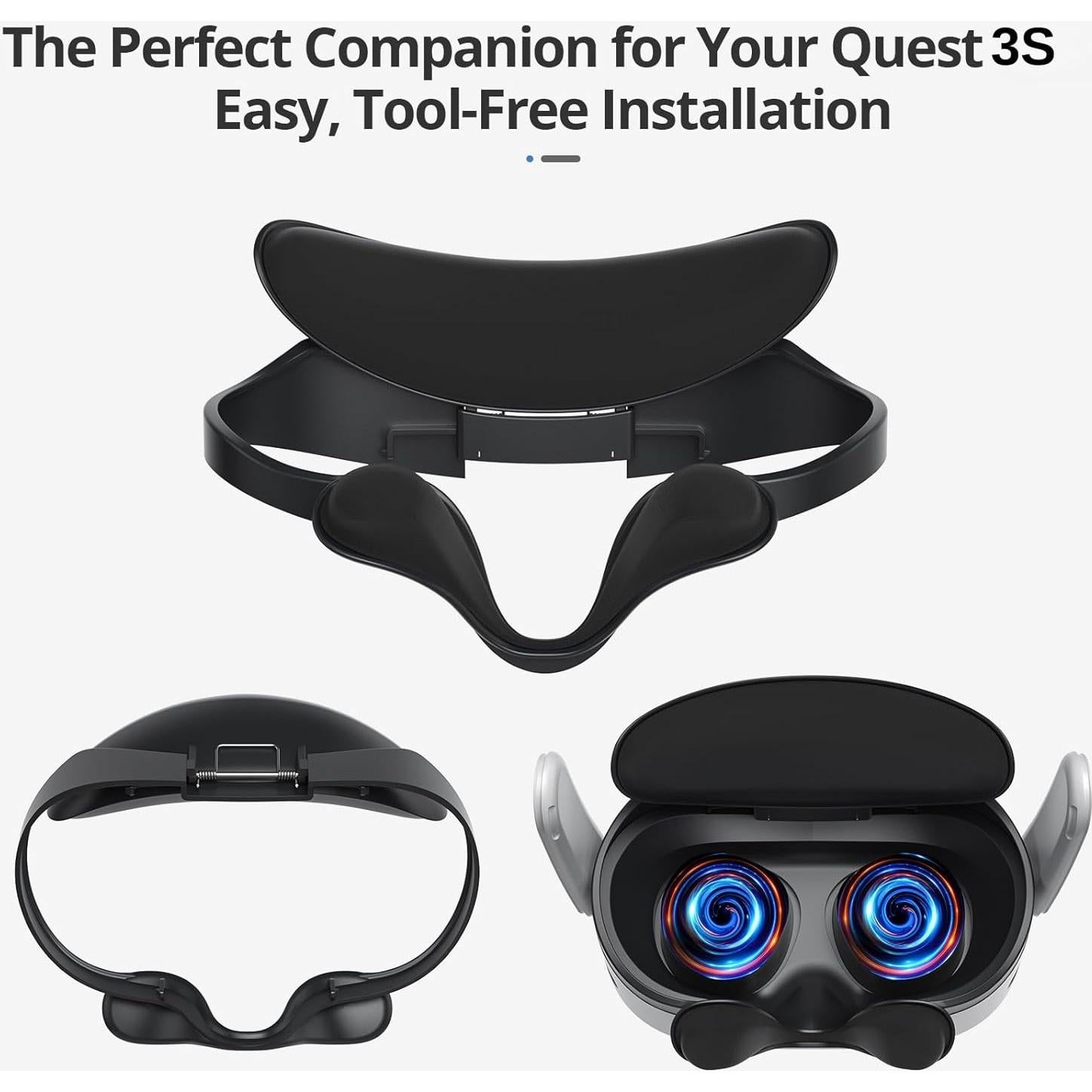 Interfaz Facial Abierta VR FO SHAN para Meta Quest 3S - Comodidad y Ventilación