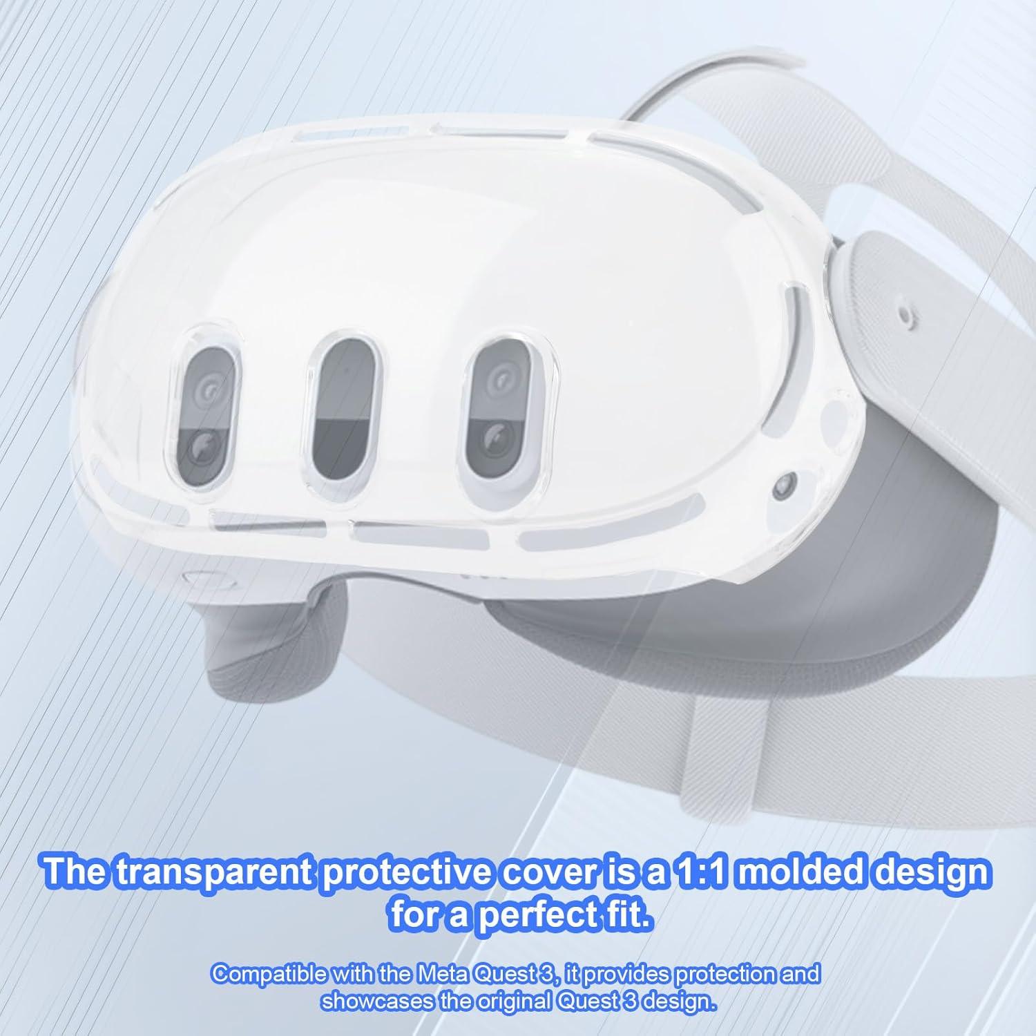 Cubierta Protectora de Lentes Fukaisu para Meta Quest 3 - ABS Transparente