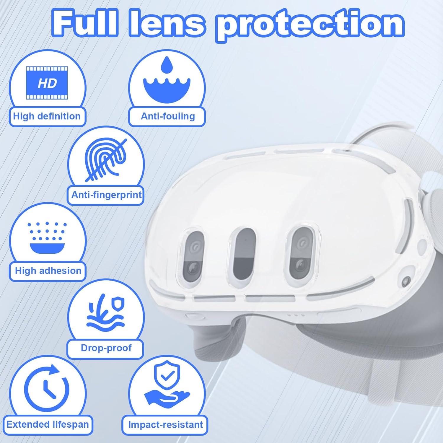 Cubierta Protectora de Lentes Fukaisu para Meta Quest 3 - ABS Transparente