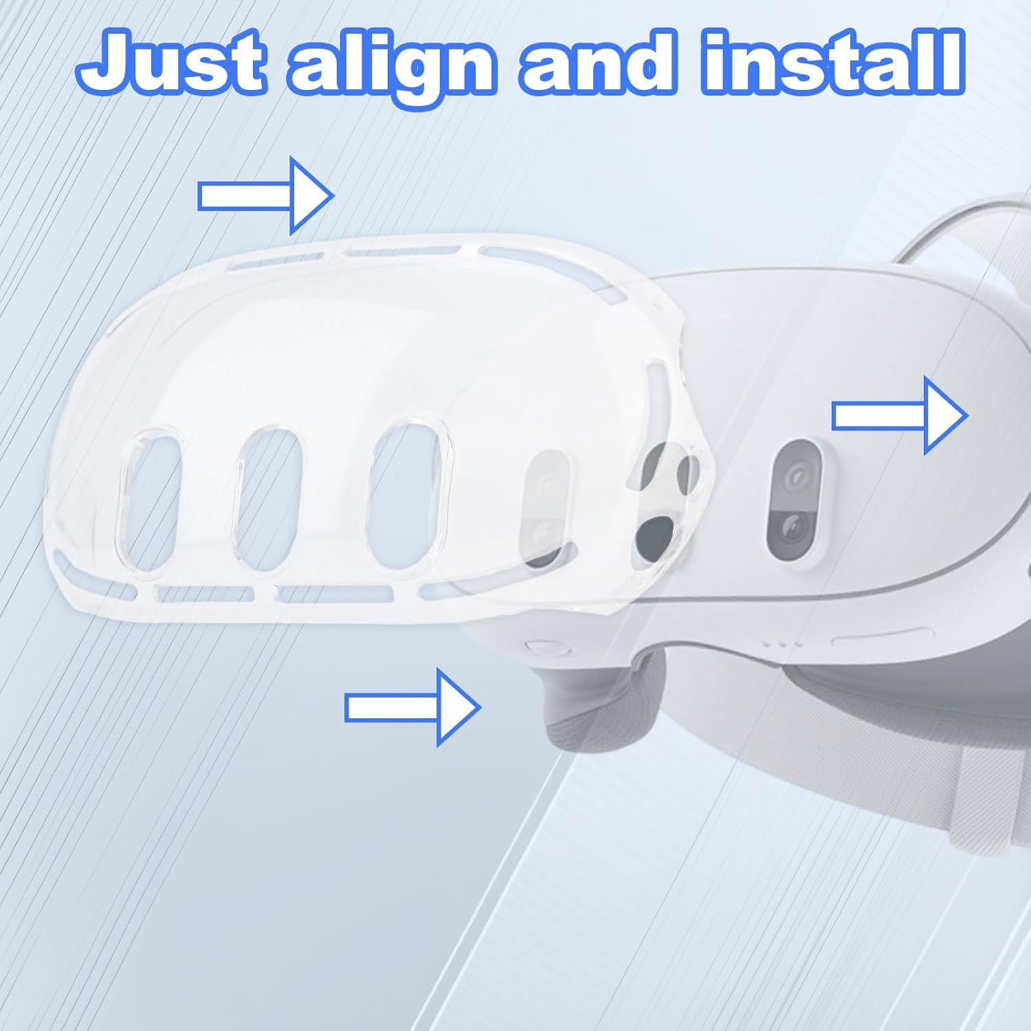 Cubierta Protectora de Lentes Fukaisu para Meta Quest 3 - ABS Transparente