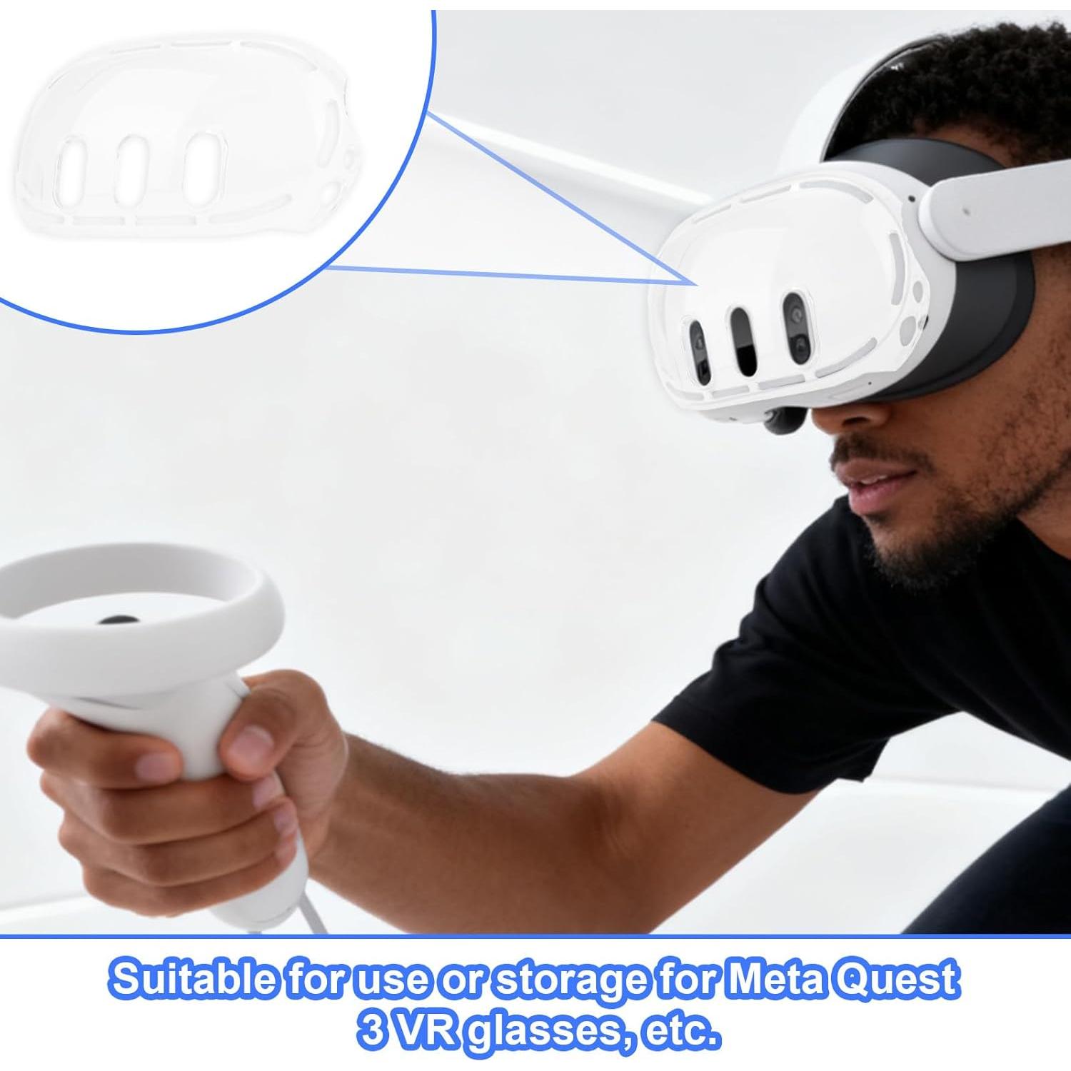 Cubierta Protectora de Lentes Fukaisu para Meta Quest 3 - ABS Transparente