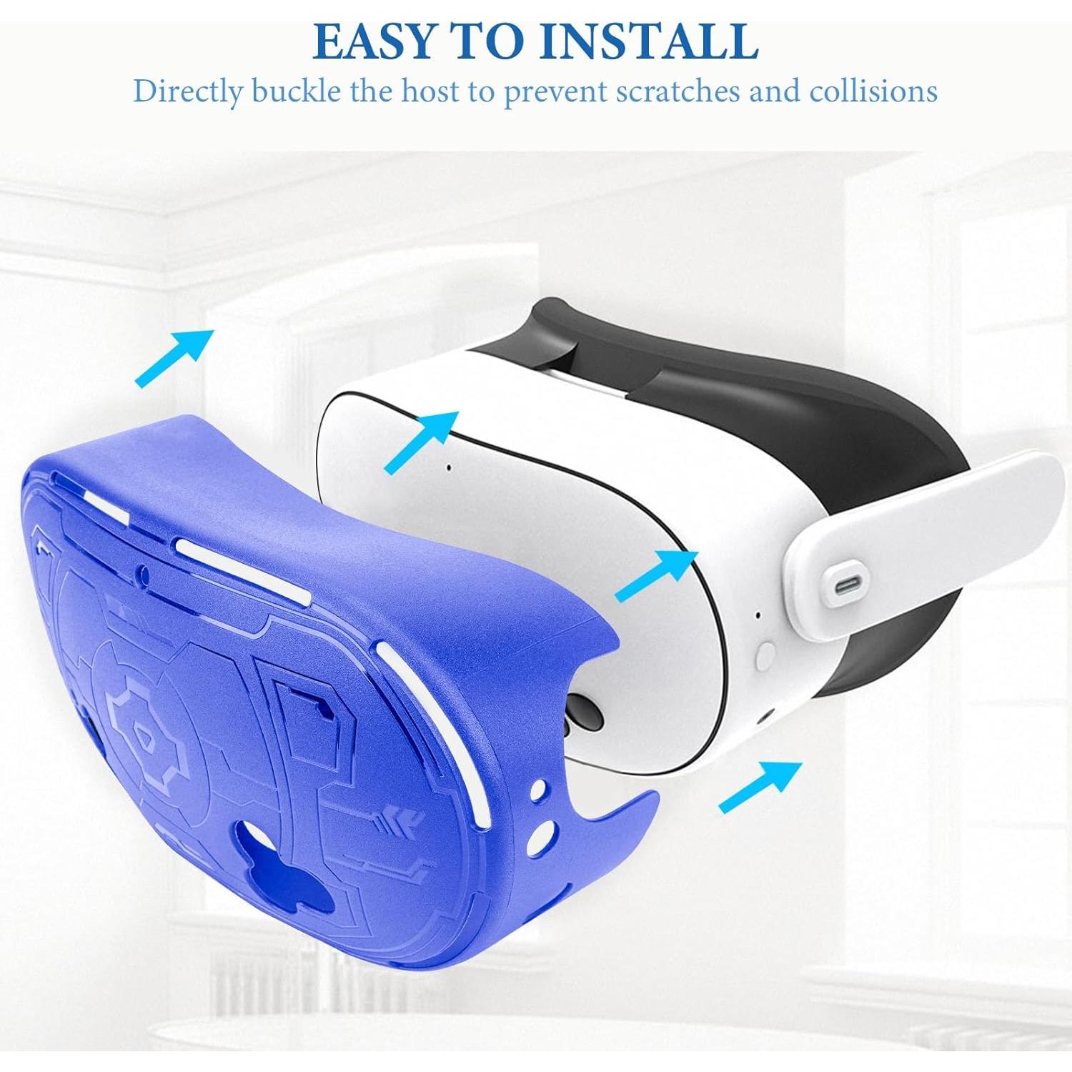 Funda Protectora Geekria para Auriculares VR Meta Q3S Azul