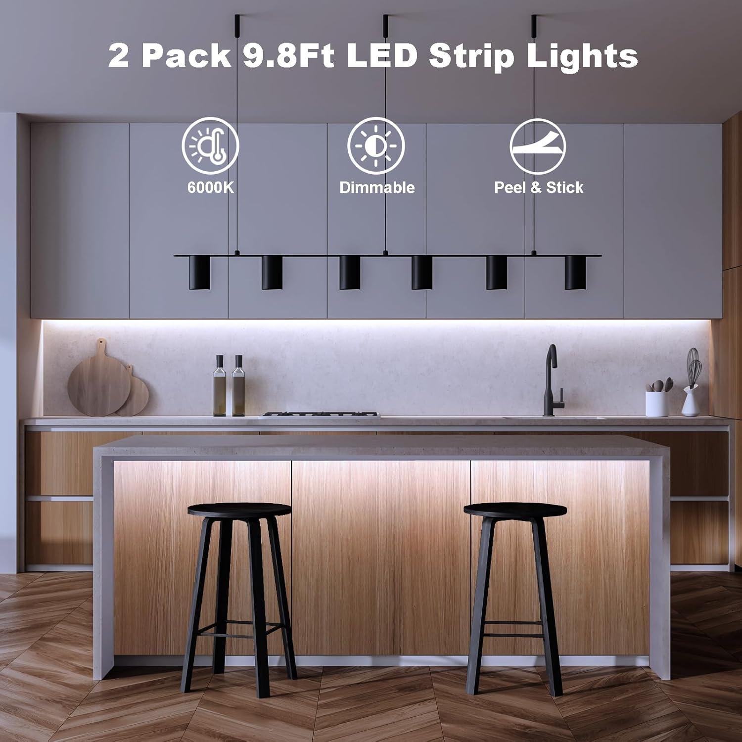 Tiras de Luces LED Echosari 2 PCS 3m con Control Remoto