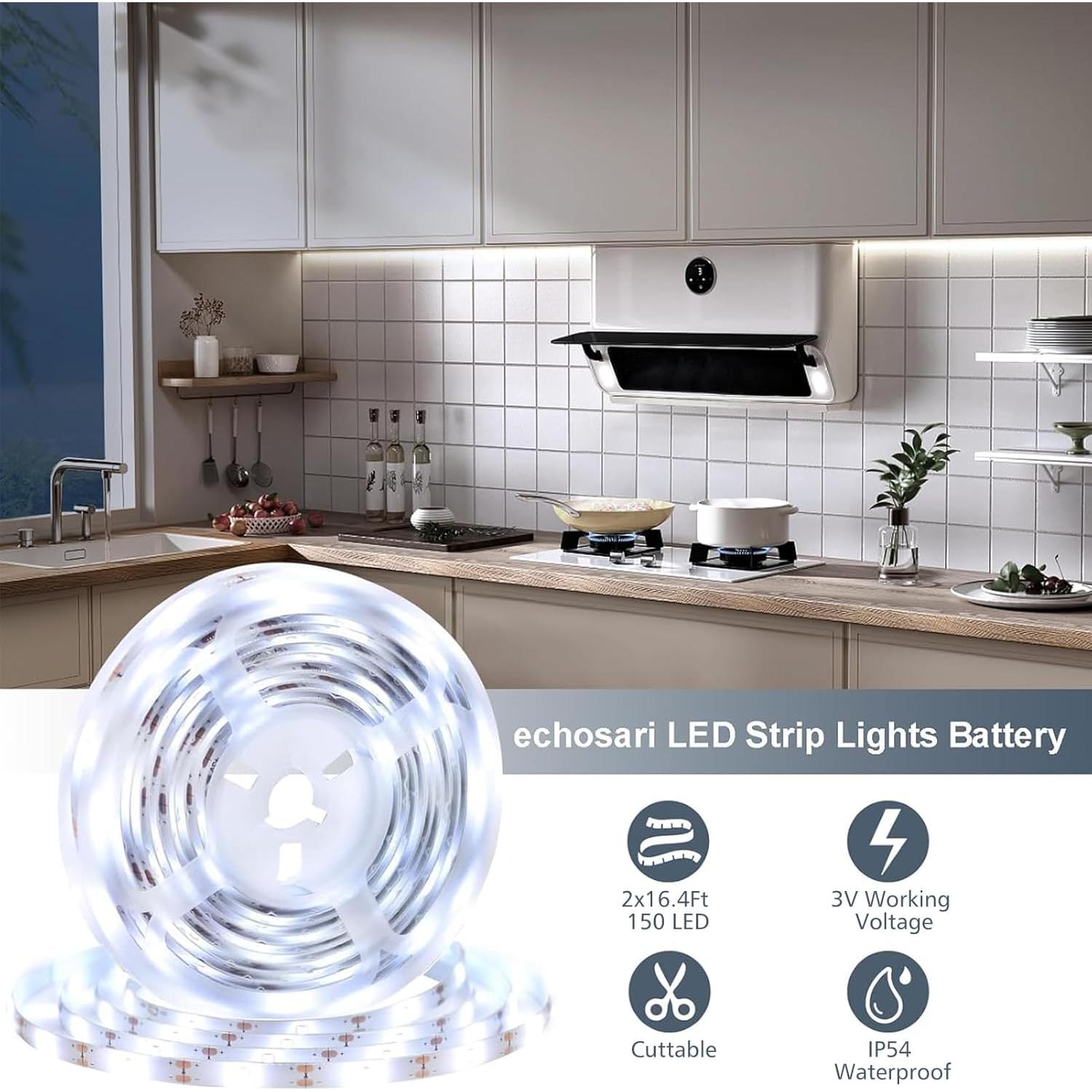 Tiras de Luces LED Echosari 2 PCS 3m con Control Remoto