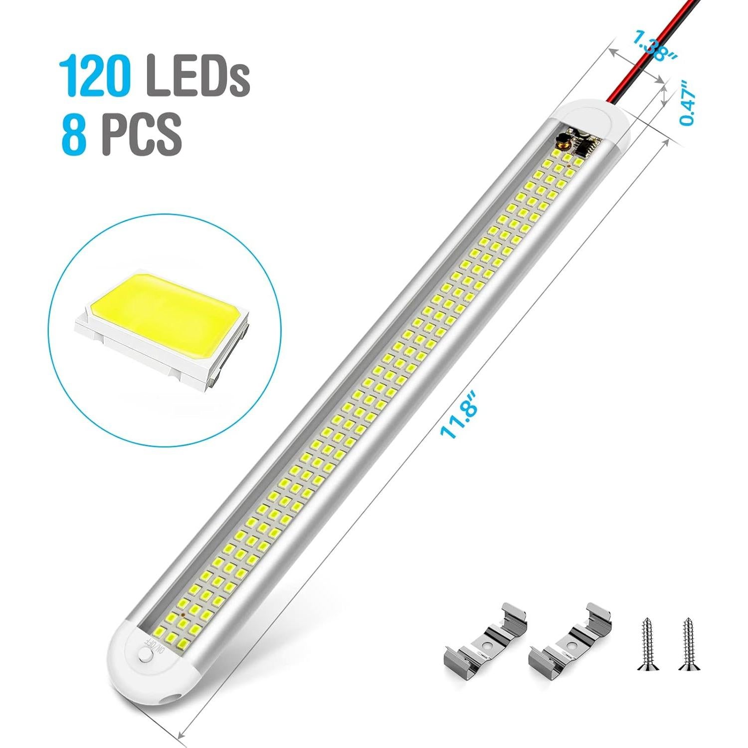 Barra de Luz LED Interior 12V CT CAPETRONIX 120 LEDs 1500LM