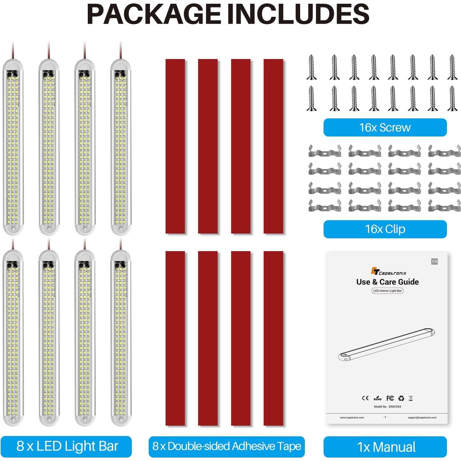 Barra de Luz LED Interior 12V CT CAPETRONIX 120 LEDs 1500LM