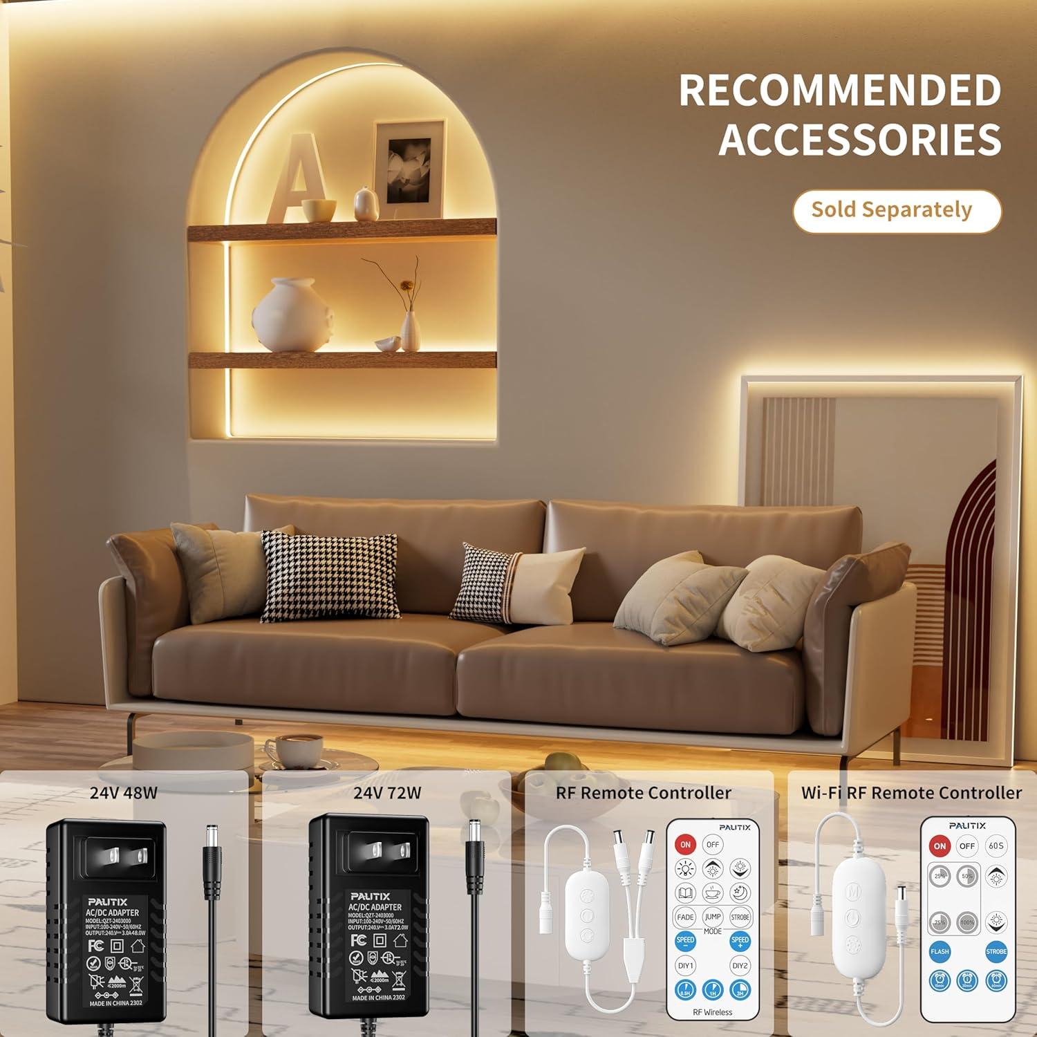 Cinta LED COB PAUTIX 6.1m 3087 LEDs Blanco Cálido 2700K