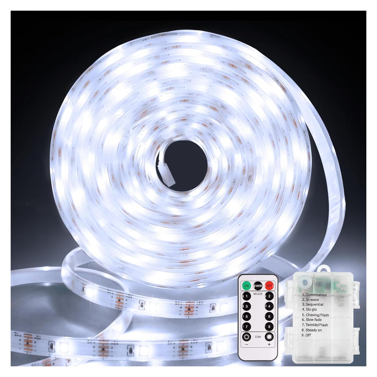 Luces de tira LED Echosari 2.99m a batería impermeables