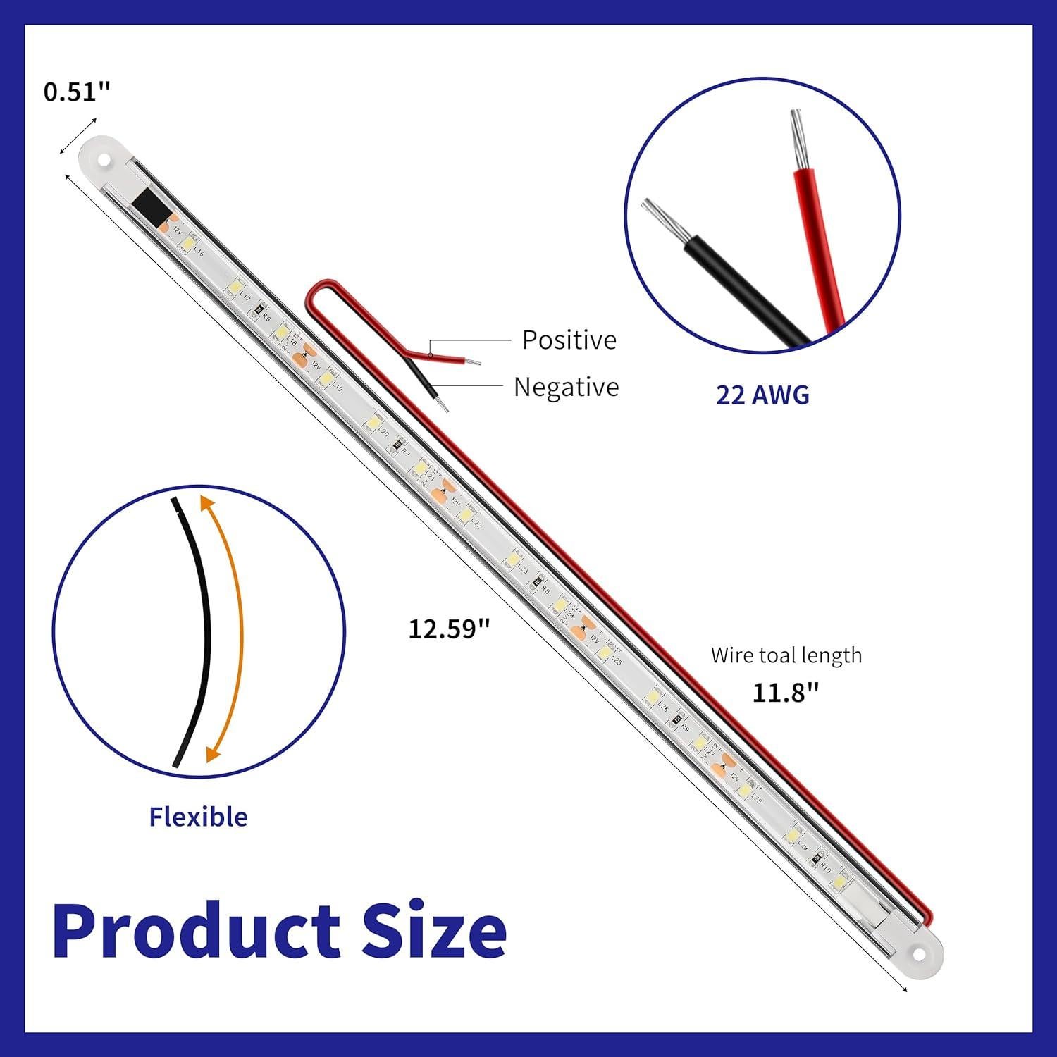 Luces LED marinas RVZONE Boatlight01 4 piezas 12V IP67