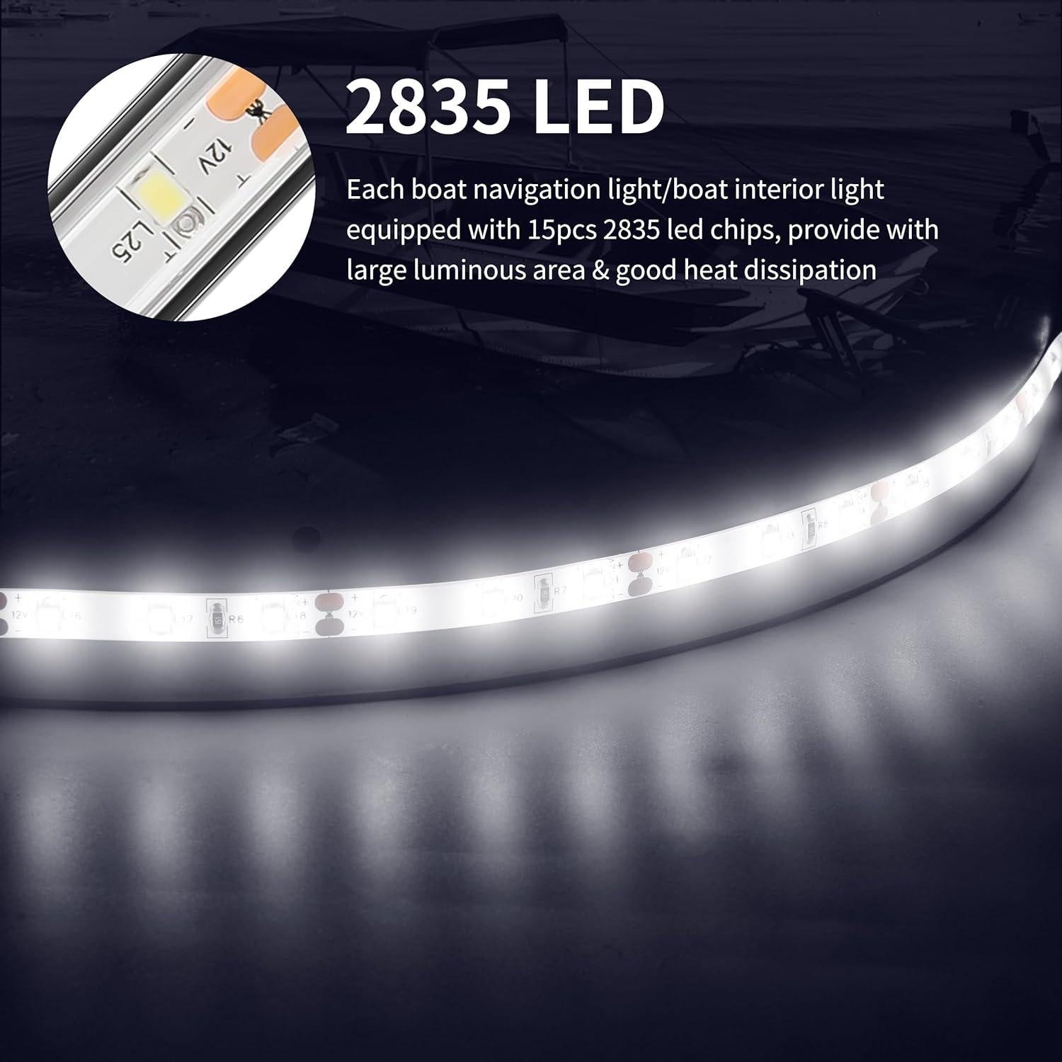 Luces LED marinas RVZONE Boatlight01 4 piezas 12V IP67