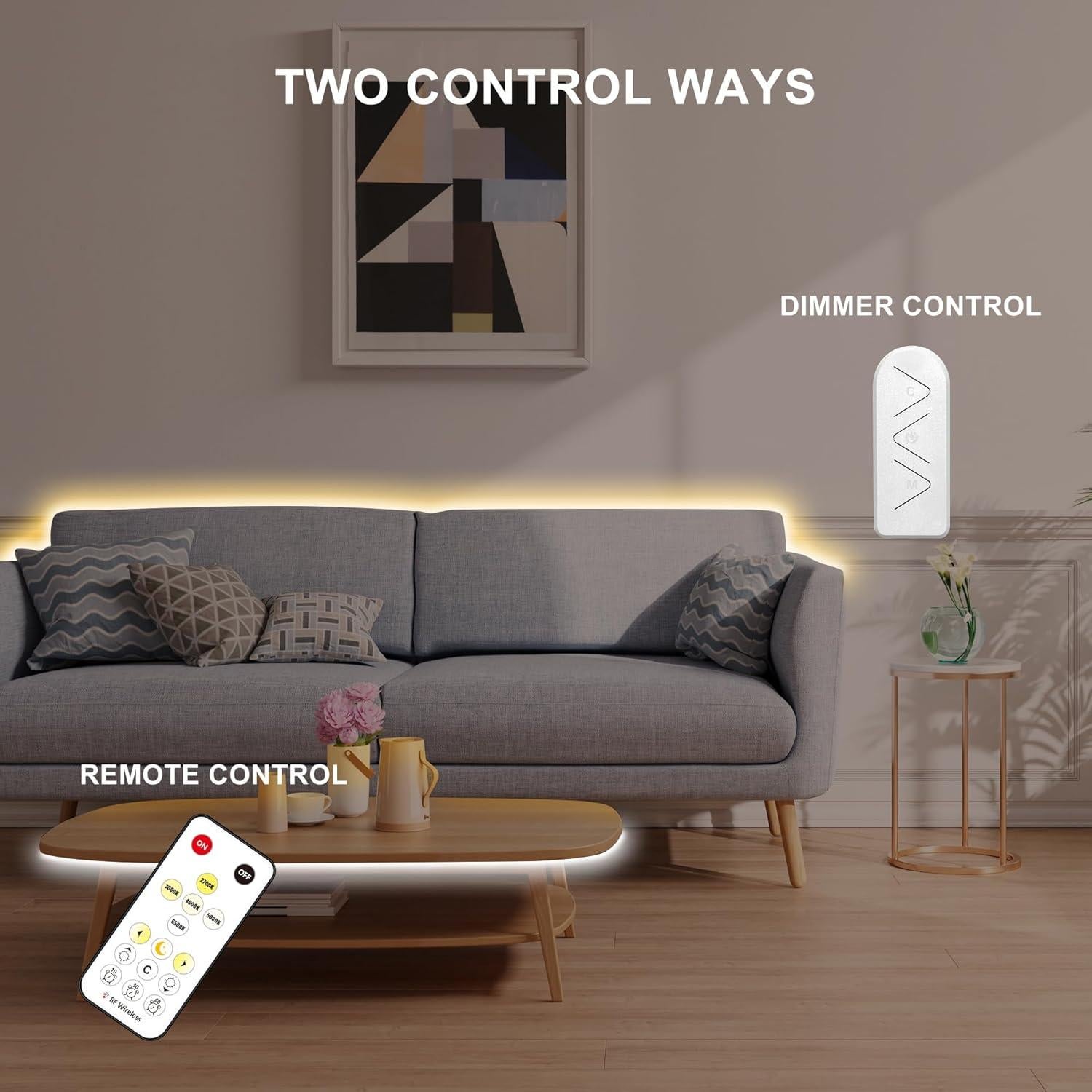 Tira de Luz LED COB 2m Tatazone Ajustable Control Remoto