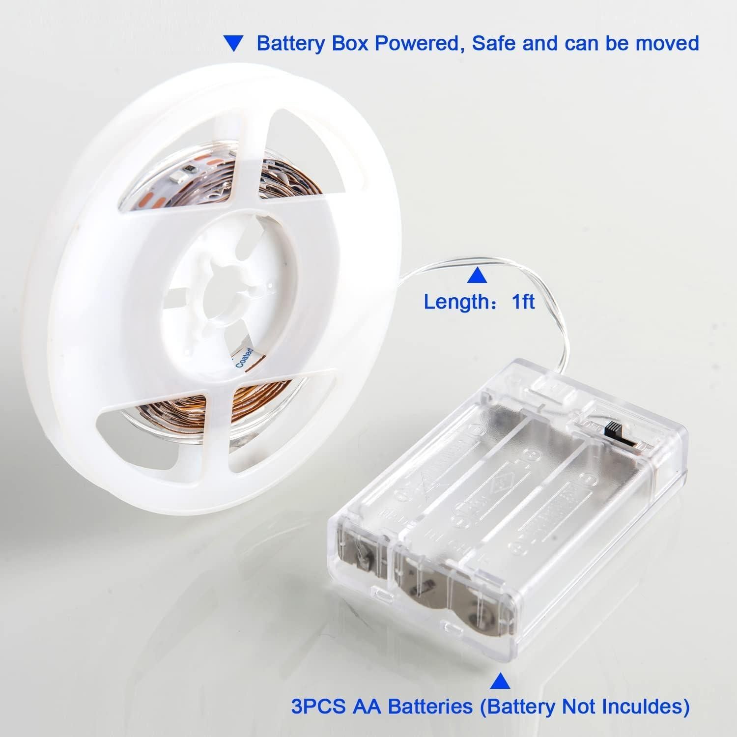 Luces de tira LED a pilas JUNWEN 4m 240 LEDs blanco diurno