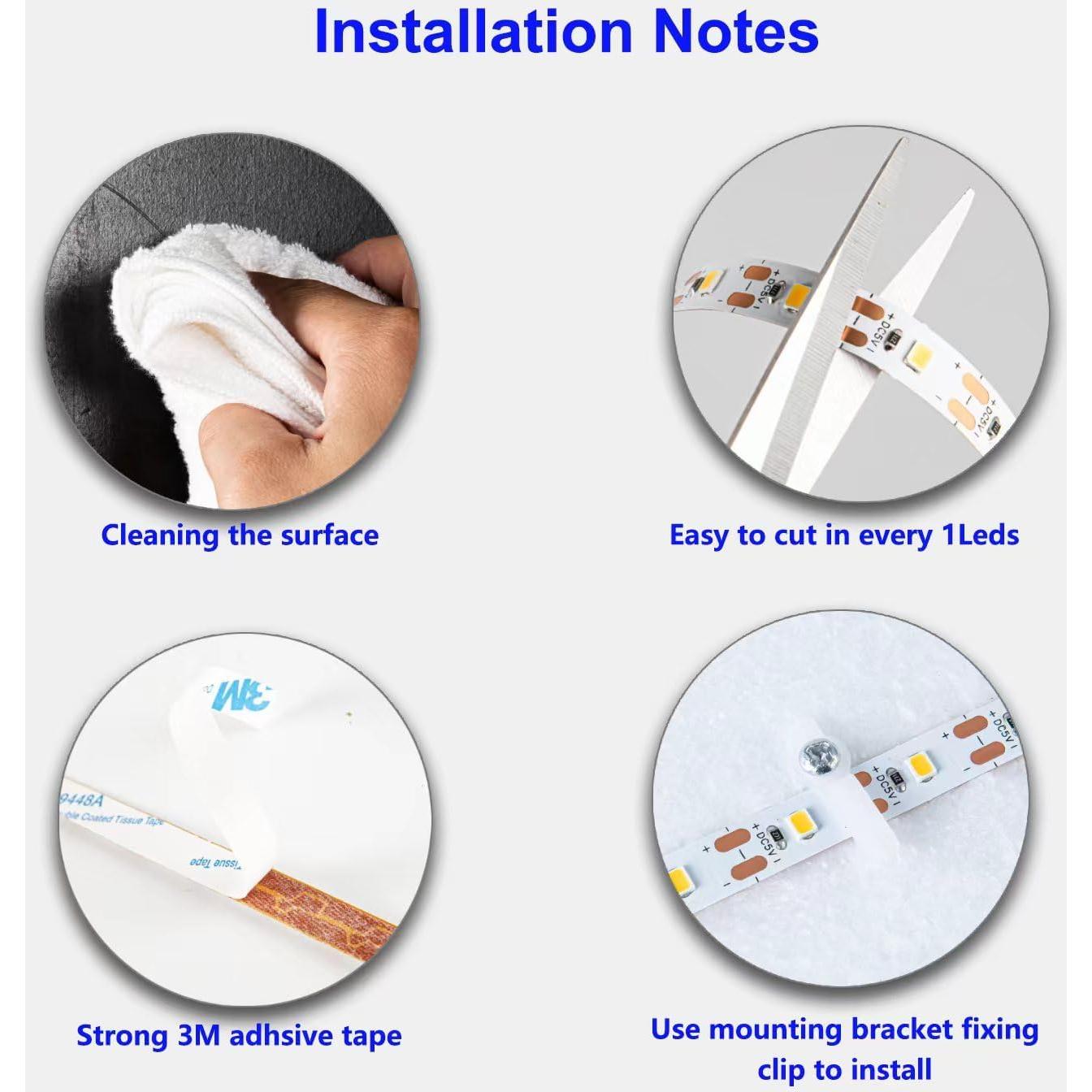Luces de tira LED a pilas JUNWEN 4m 240 LEDs blanco diurno