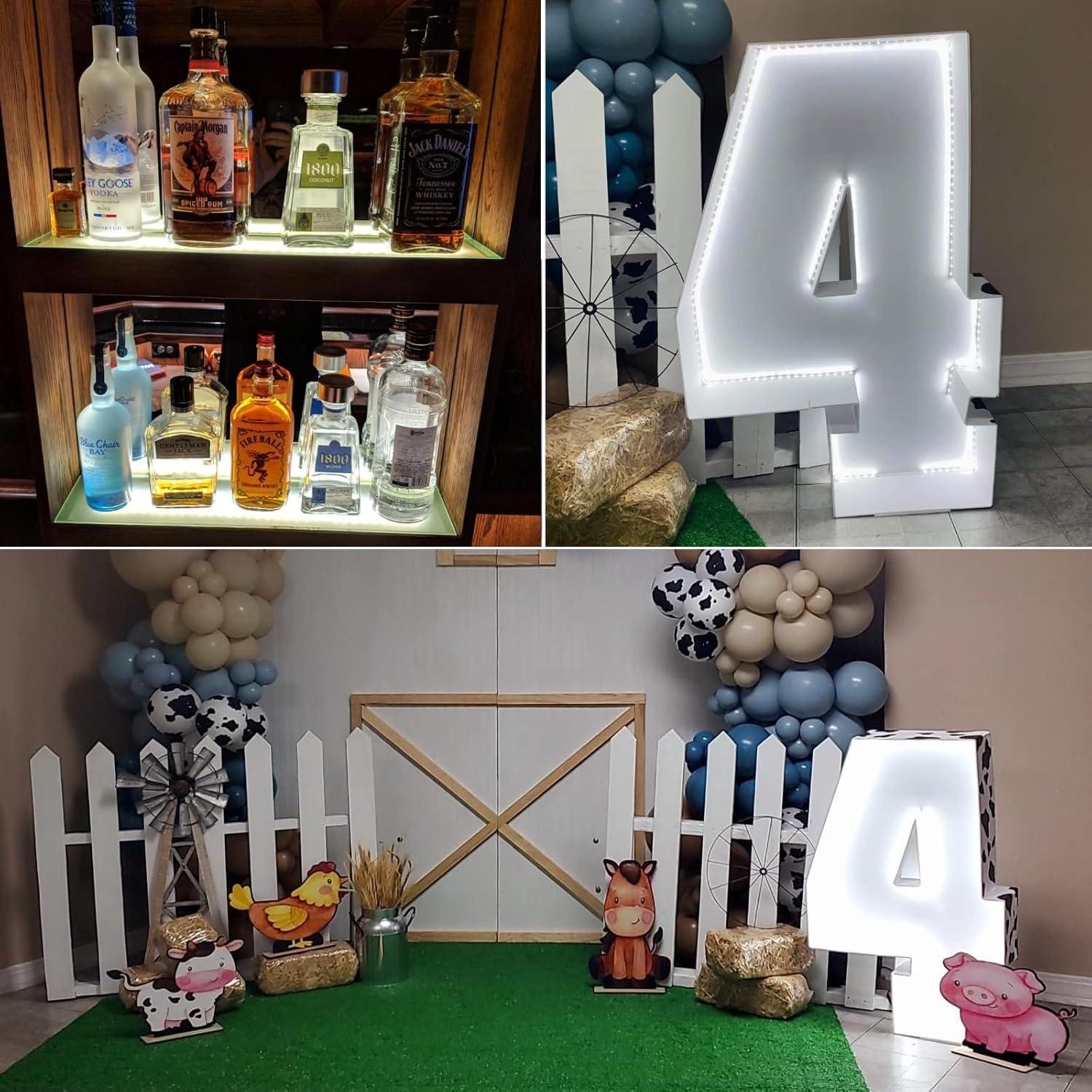 Luces de tira LED a pilas JUNWEN 4m 240 LEDs blanco diurno