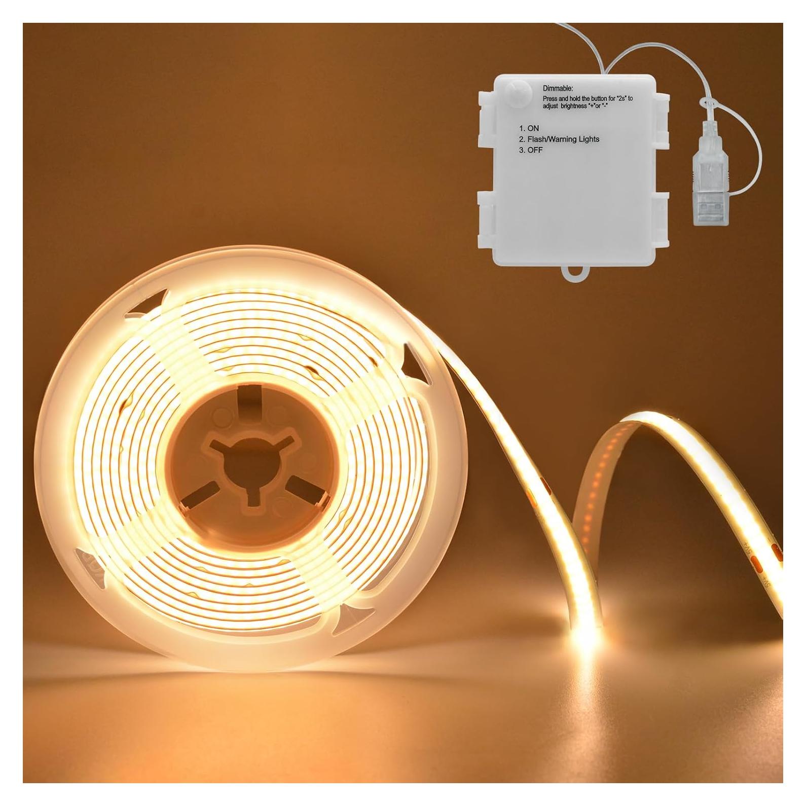 Tira de luces LED COB LumBelle 2m 640 LEDs regulable blanca cálida