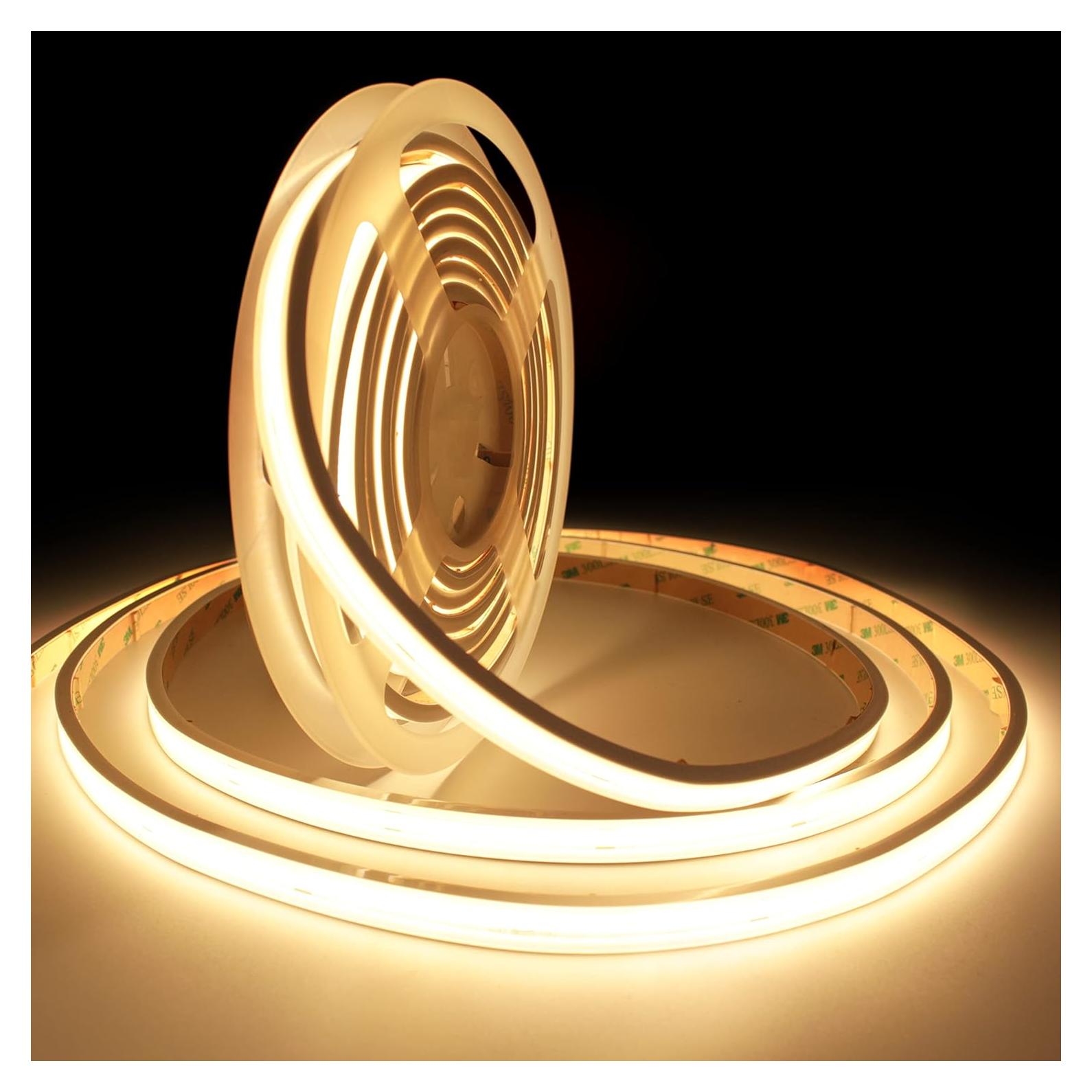 Tira de luces LED COB 5M 2700K Pandery IP67 Impermeable