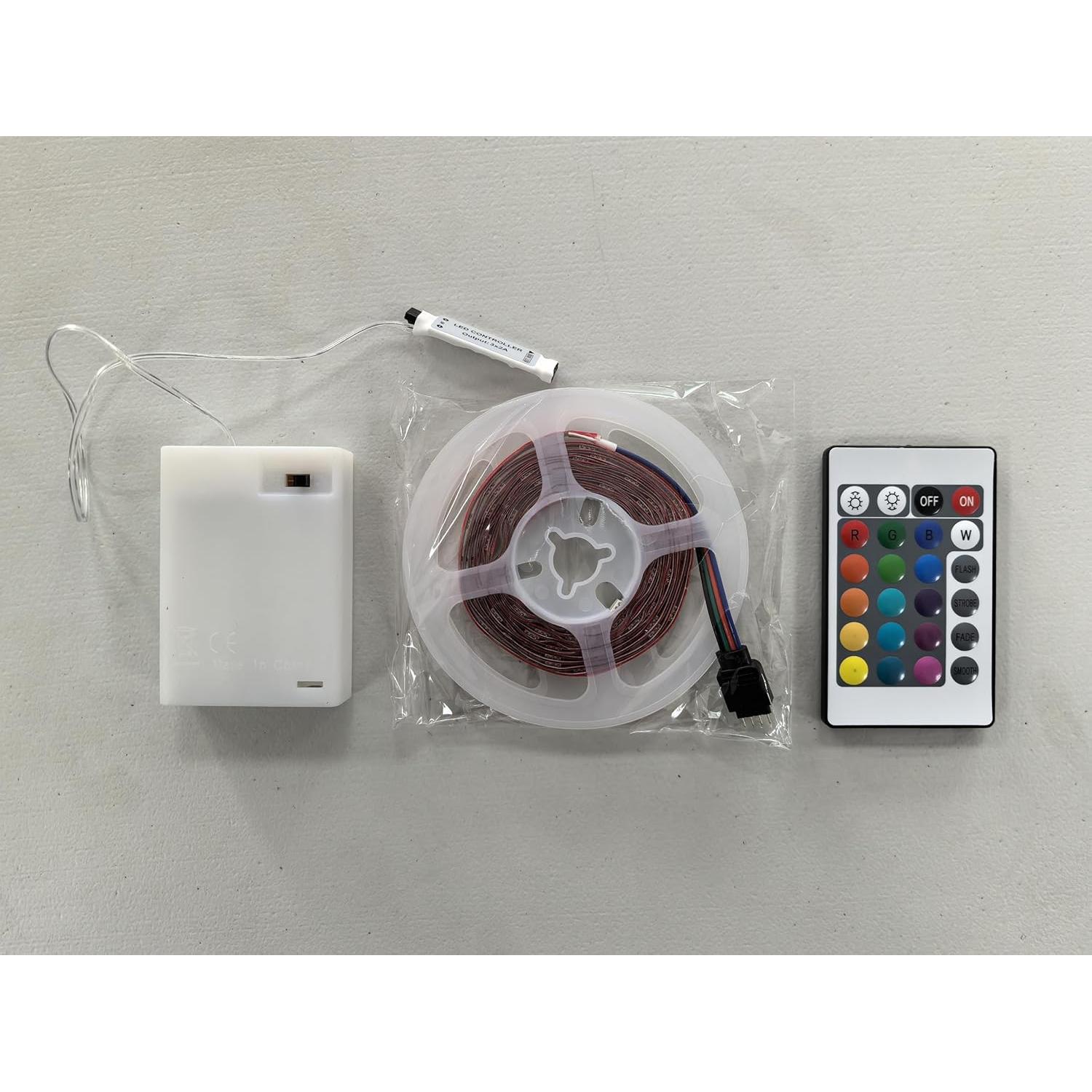 Luces de tira LED a batería GOIEHIR 2m con control remoto 24 teclas