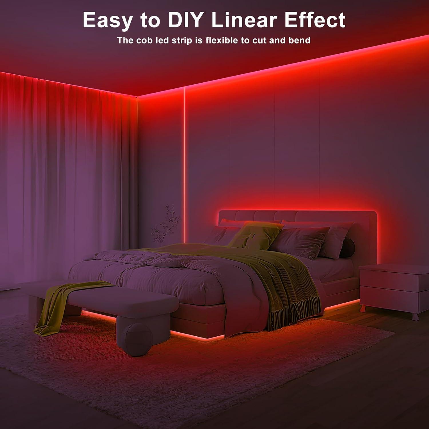 Tira de Luz LED COB 5m Roja Tatazone con Control Remoto RF