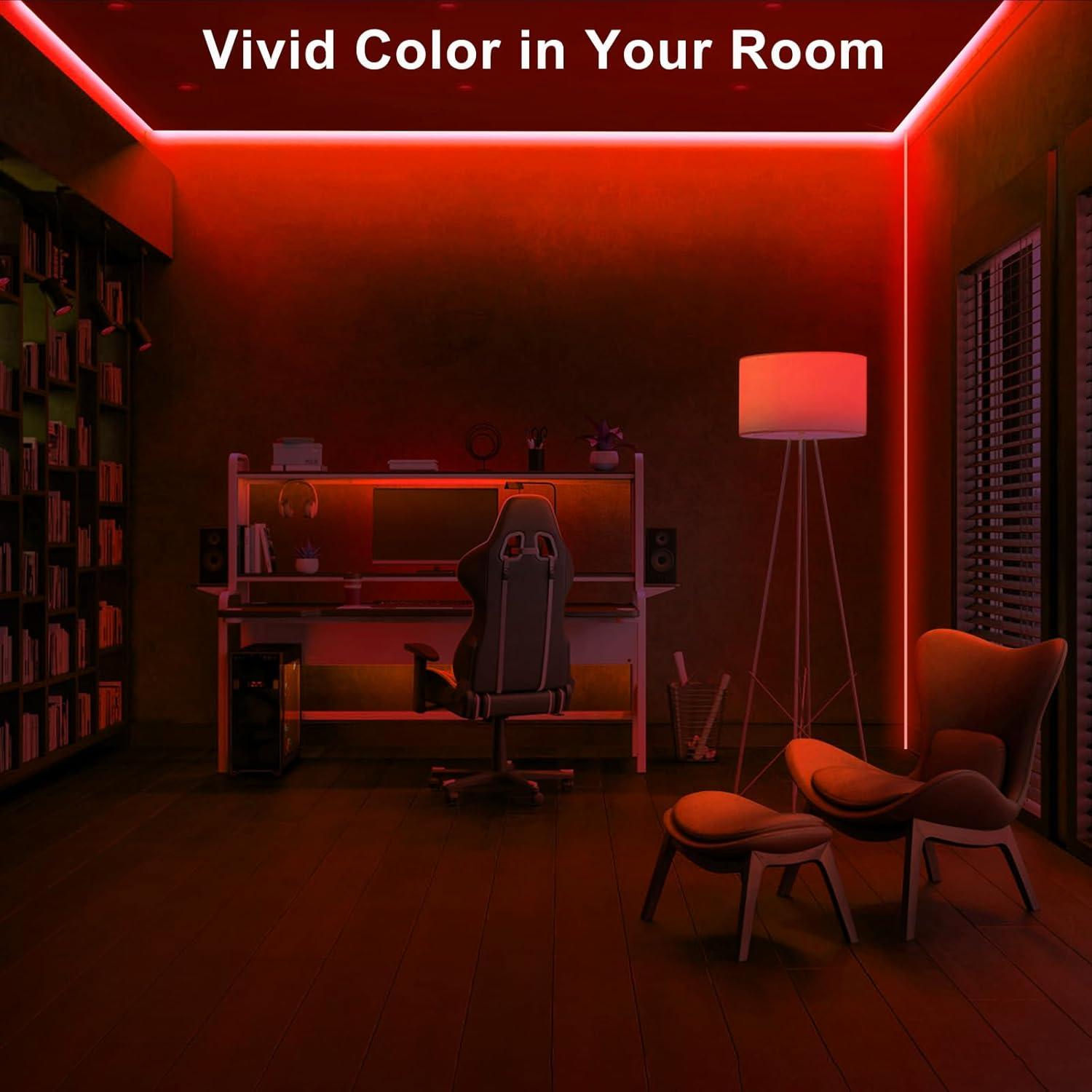 Tira de Luz LED COB 5m Roja Tatazone con Control Remoto RF