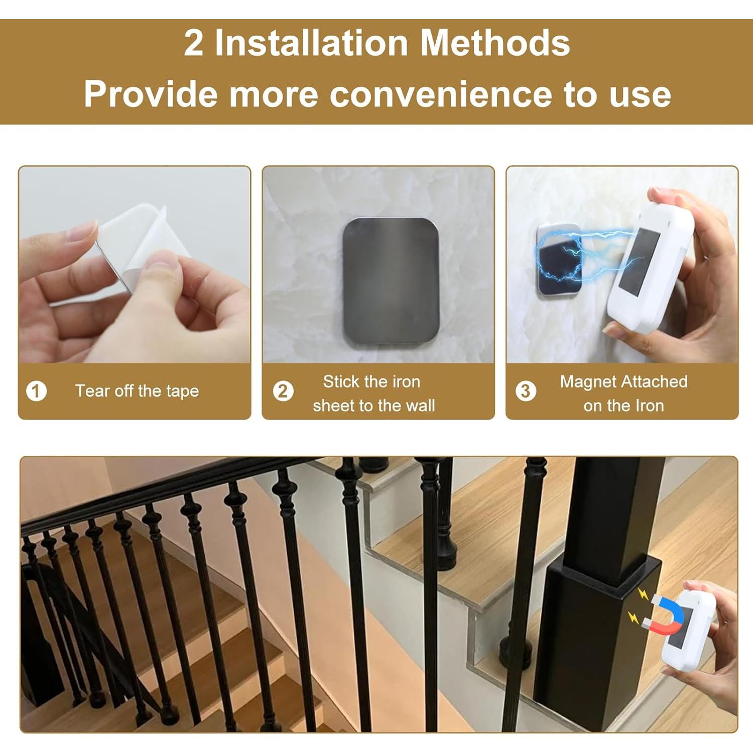 Paquete de 4 luces nocturnas recargables LED con sensor