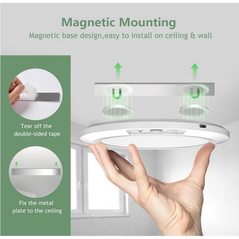 Luz de Techo Awanber con Sensor de Movimiento Recargable USB