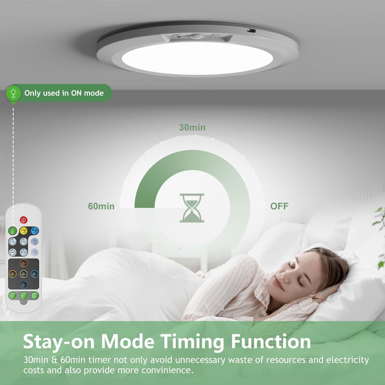 Luz de Techo Awanber con Sensor de Movimiento Recargable USB