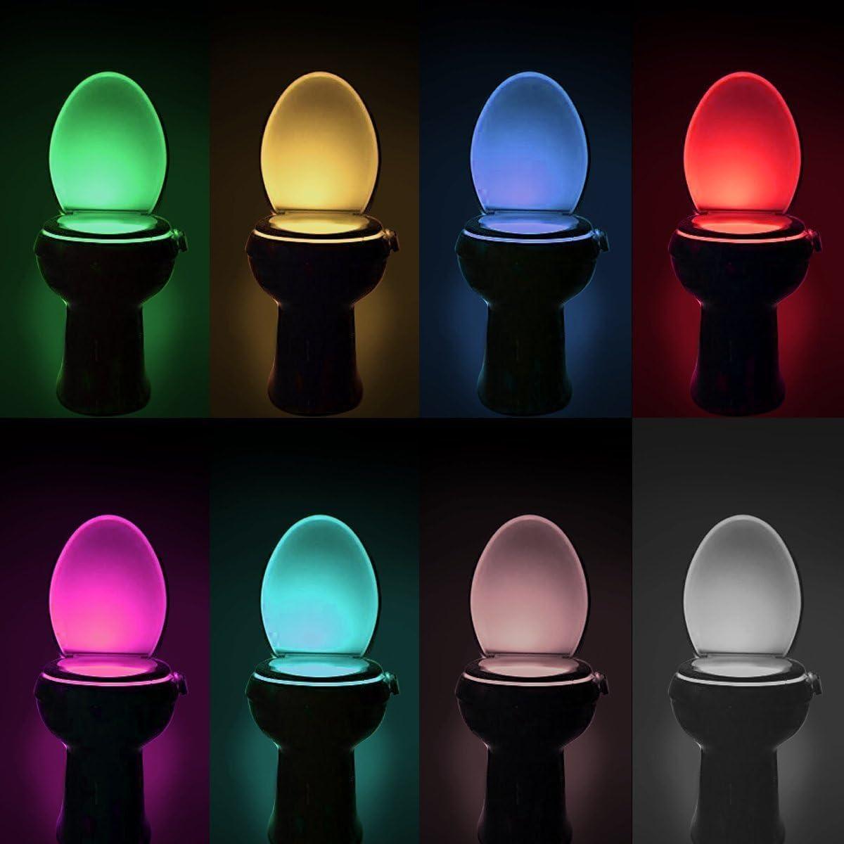 Luz de Inodoro LED Wally LightBowl, Sensor Movimiento, 8 Colores