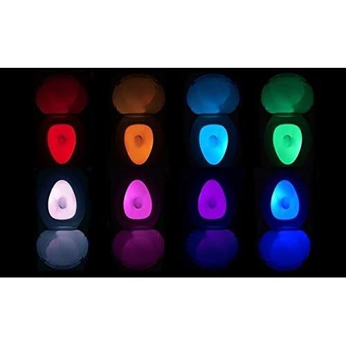 Luz de Inodoro LED Wally LightBowl, Sensor Movimiento, 8 Colores