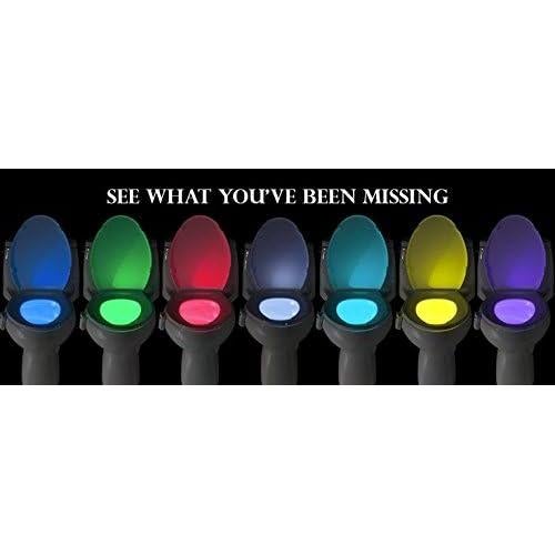 Luz de Inodoro LED Wally LightBowl, Sensor Movimiento, 8 Colores