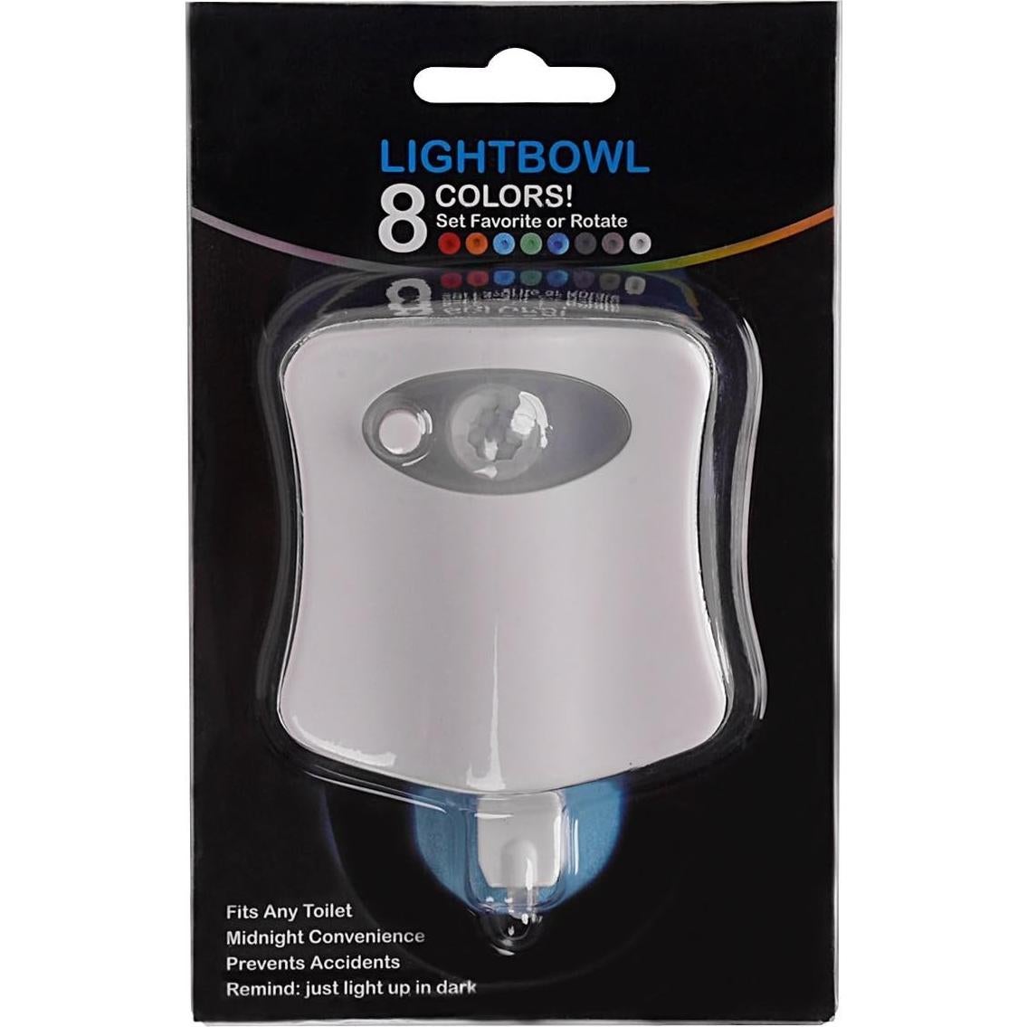 Luz de Inodoro LED Wally LightBowl, Sensor Movimiento, 8 Colores