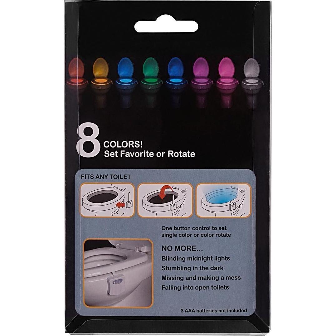Luz de Inodoro LED Wally LightBowl, Sensor Movimiento, 8 Colores