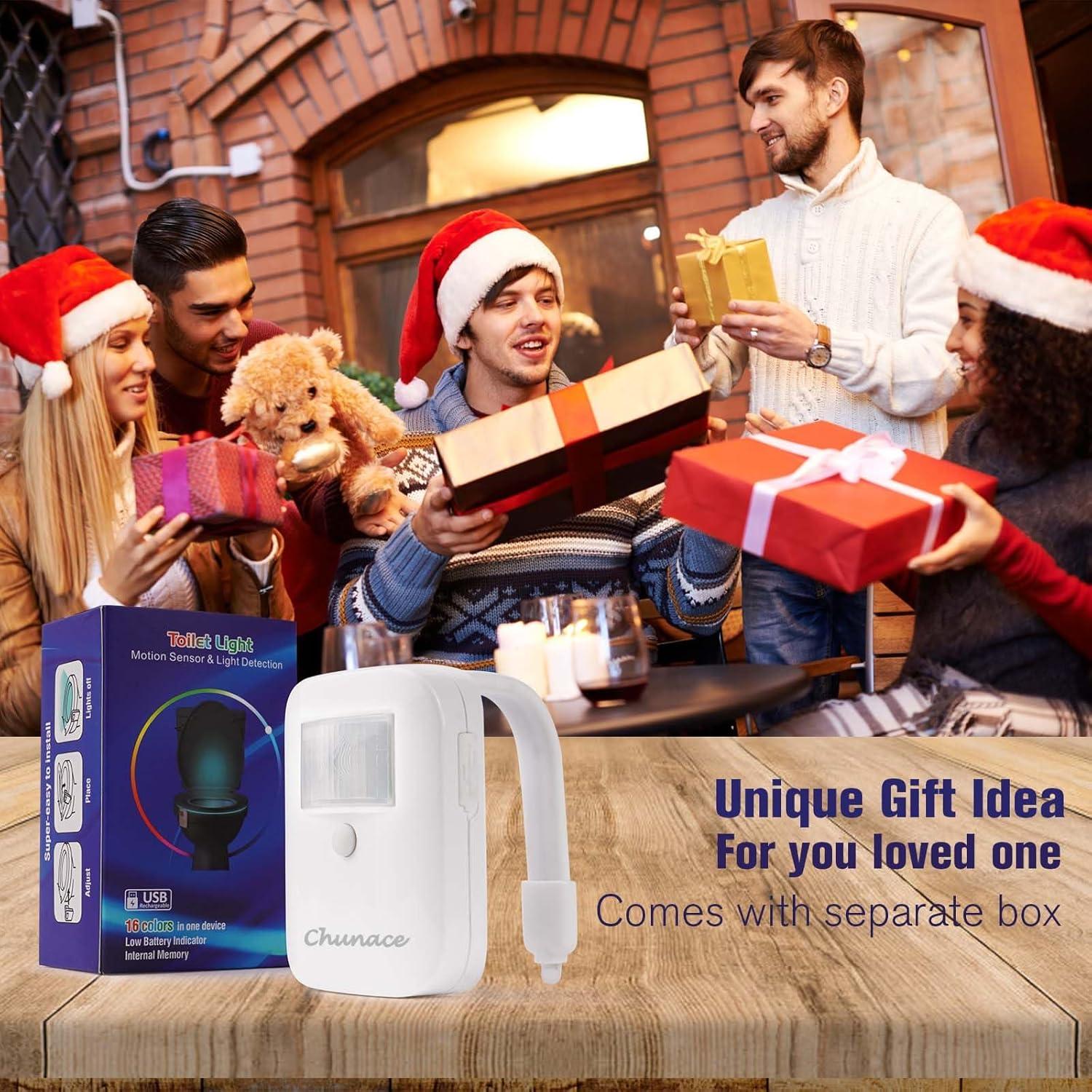 Luz Nocturna LED Recargable Chunace 4 Pack con Sensor de Movimiento