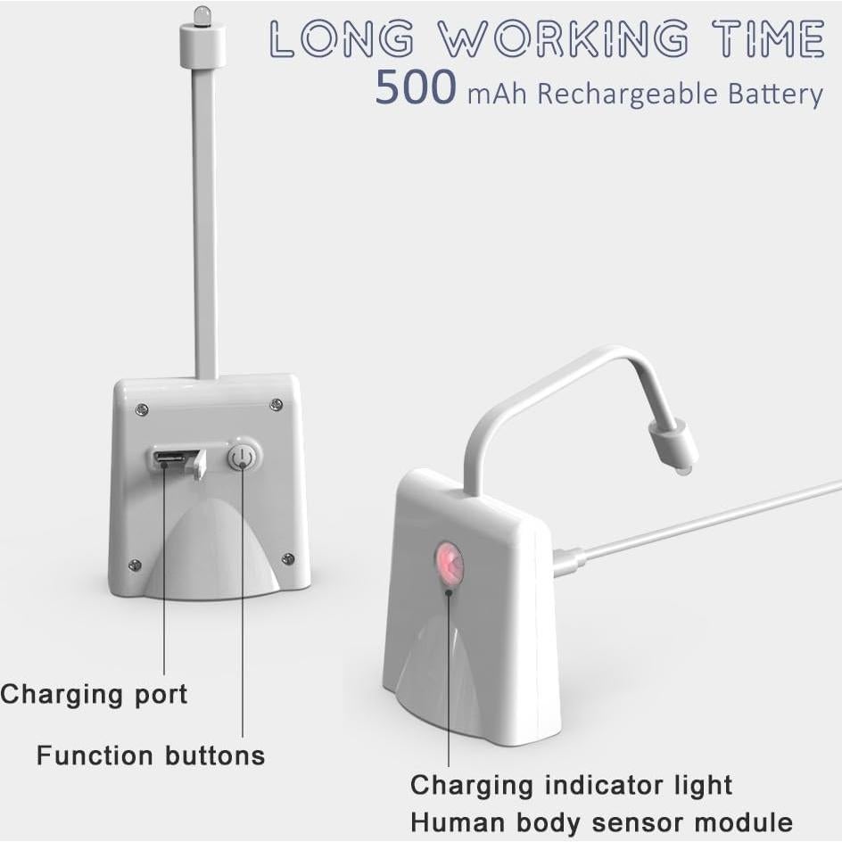 AVEKI Toilet Night Lights, Motion Activated LED Light 16 Colors Changing Night Light Motion Sensor with Projection Light, Rechargable Toilet Bowl Light for Bathroom Decor Funny Gift (1 Pack)