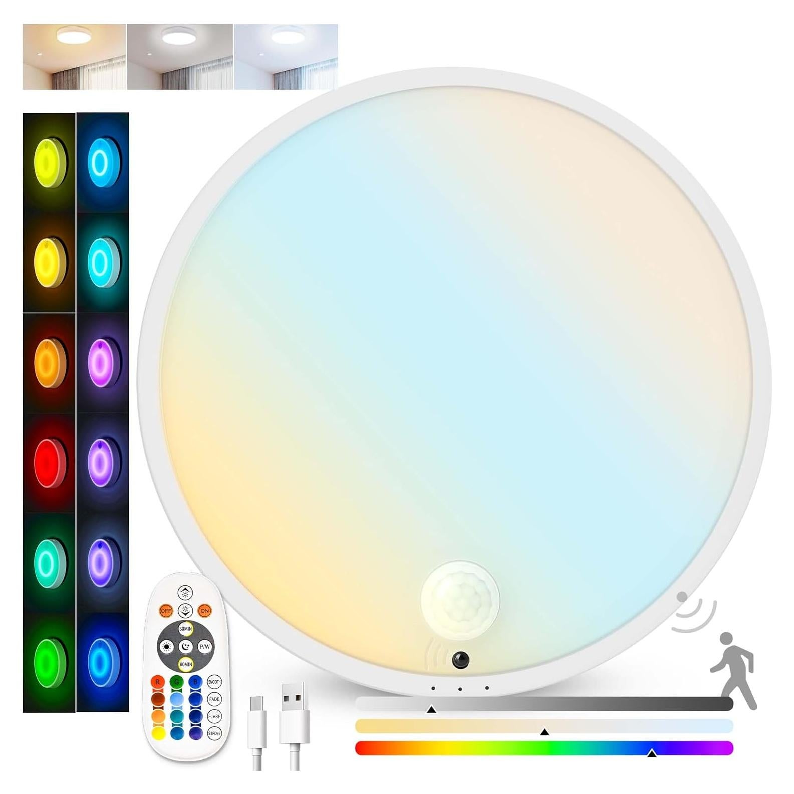 Luz de Techo LED Molrebe ZY-1456-US con Sensor de Movimiento