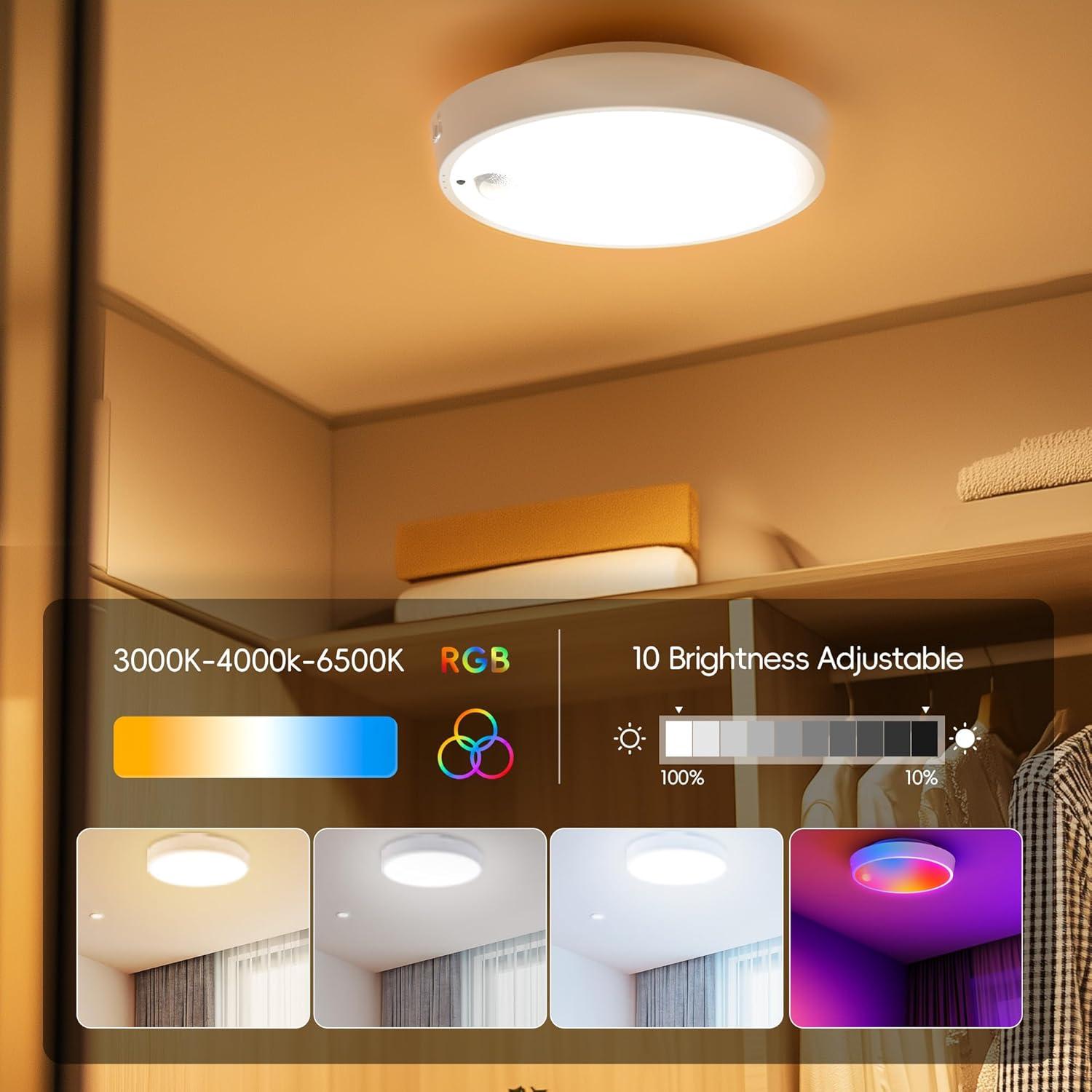 Luz de Techo LED Molrebe ZY-1456-US con Sensor de Movimiento