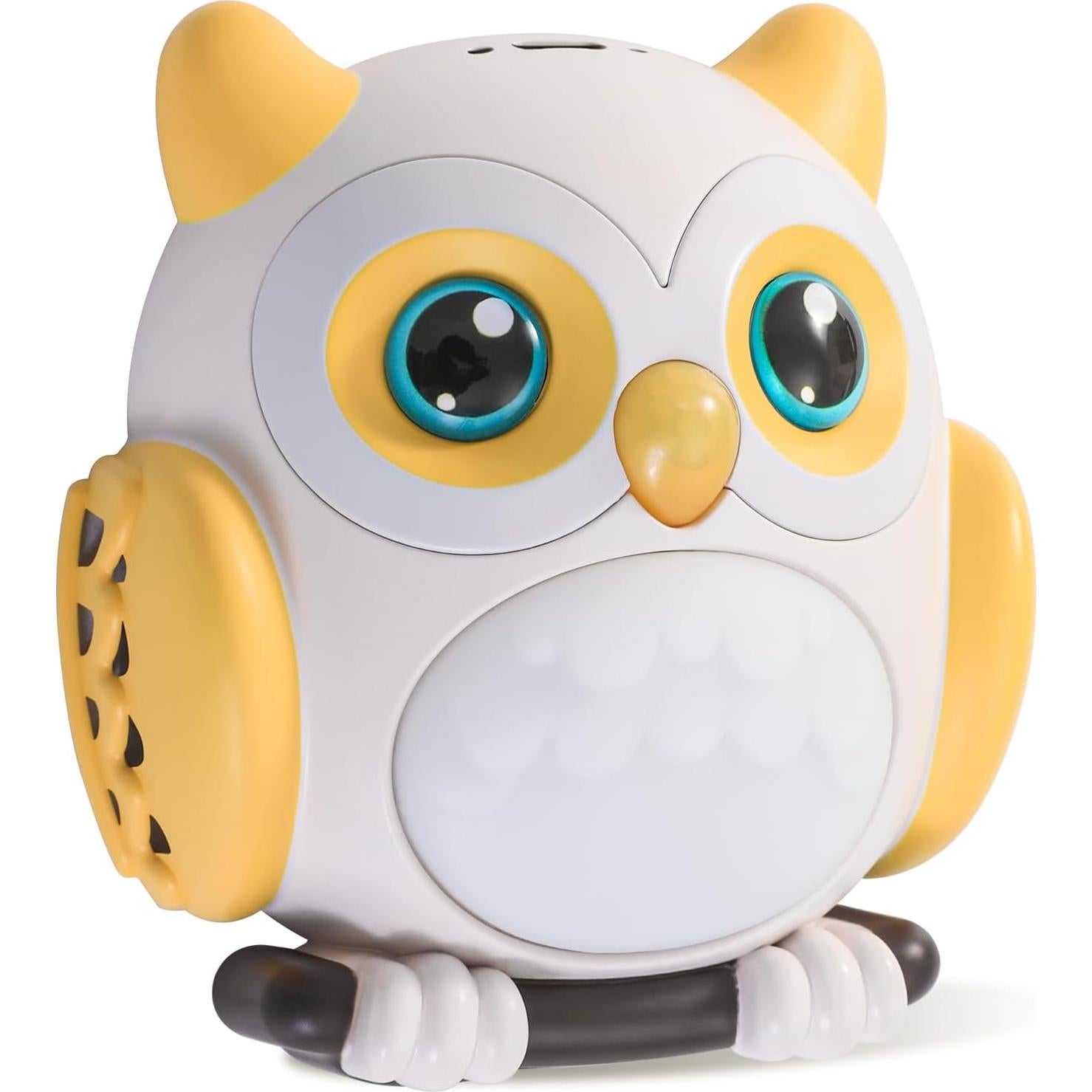 Luz Nocturna 3D Hooty Búho LED Recargable Amarillo