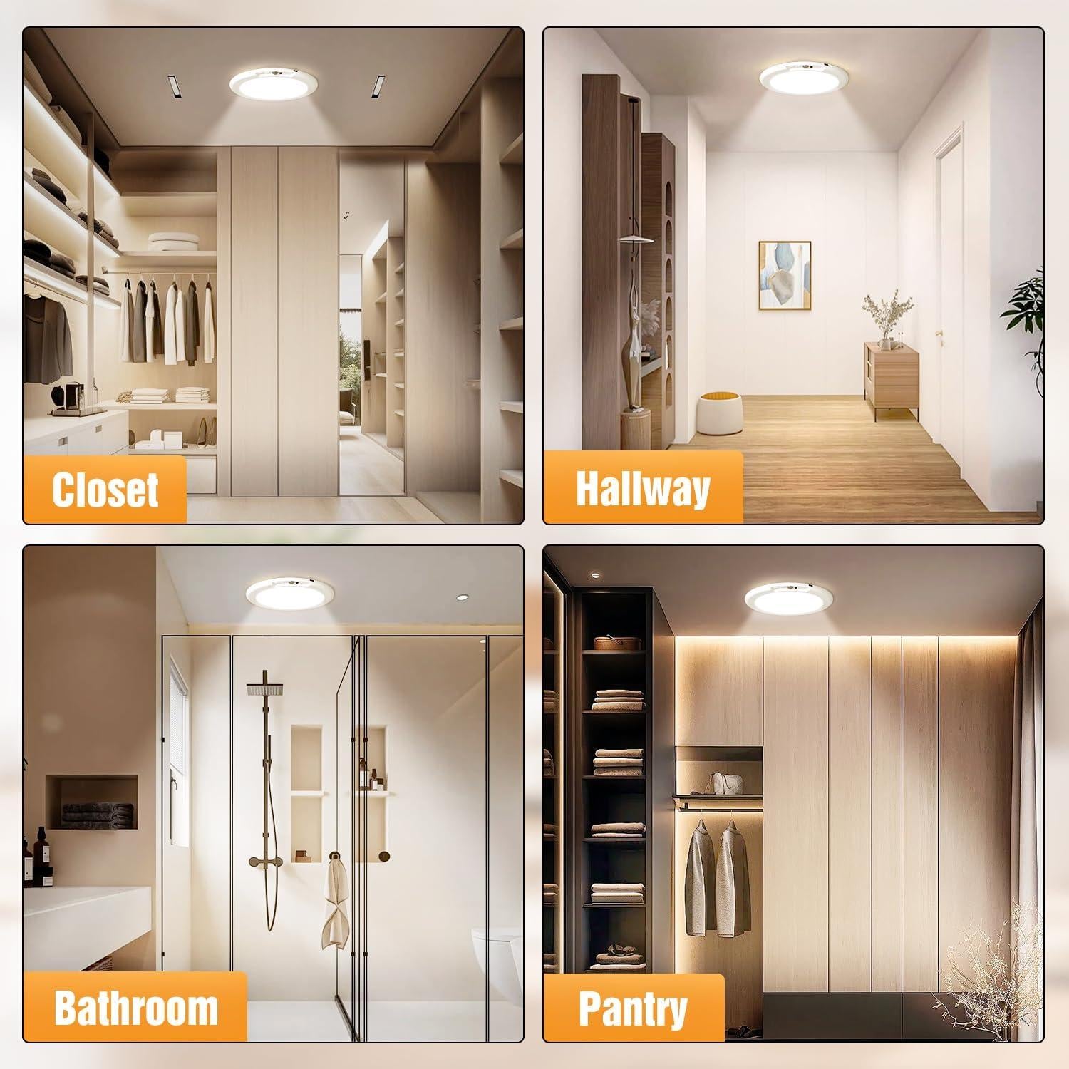 Luz de Techo Recargable Ktpugorn con Sensor de Movimiento 6000mAh