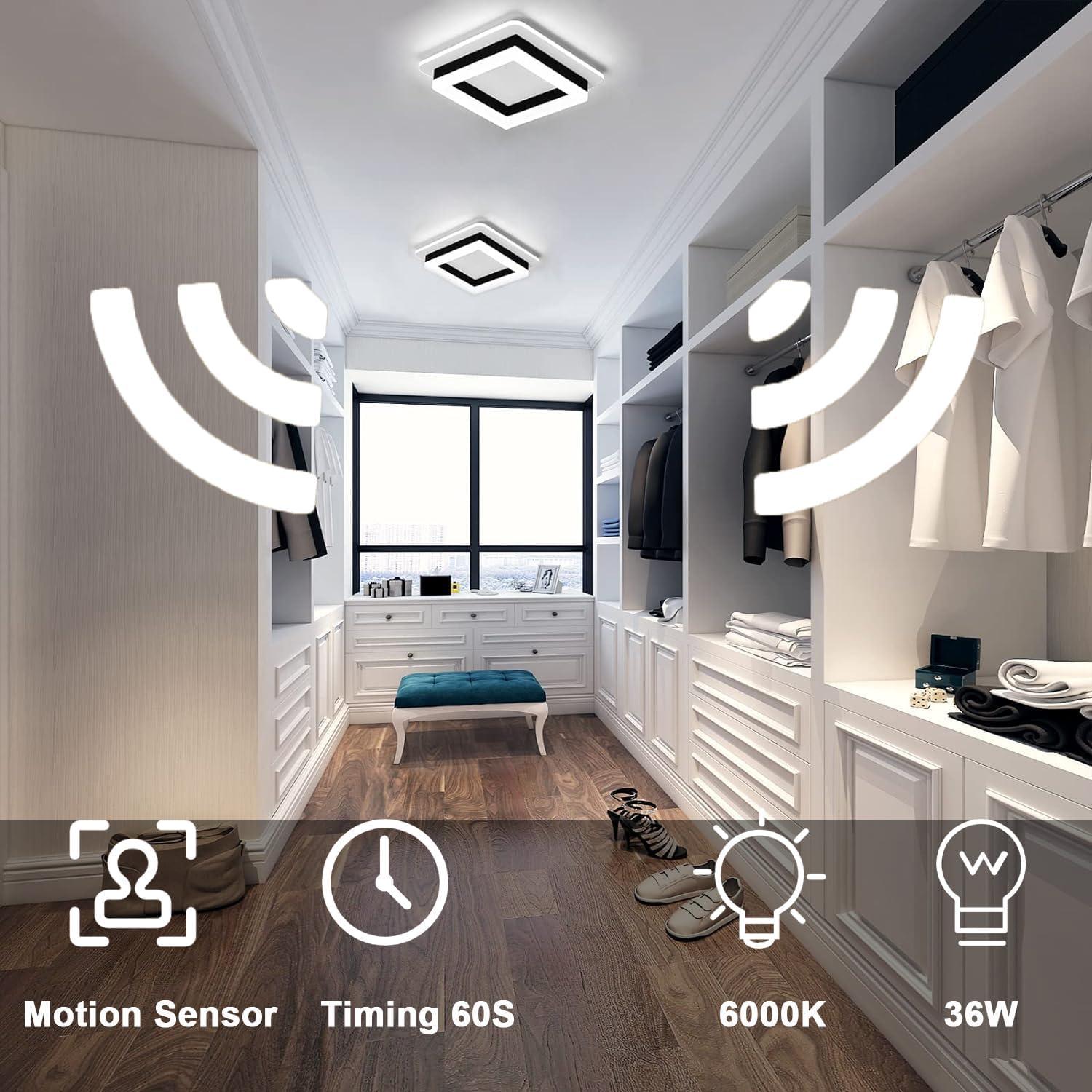 Luz de Techo LED EIDEARAY 24W con Sensor de Movimiento 20cm