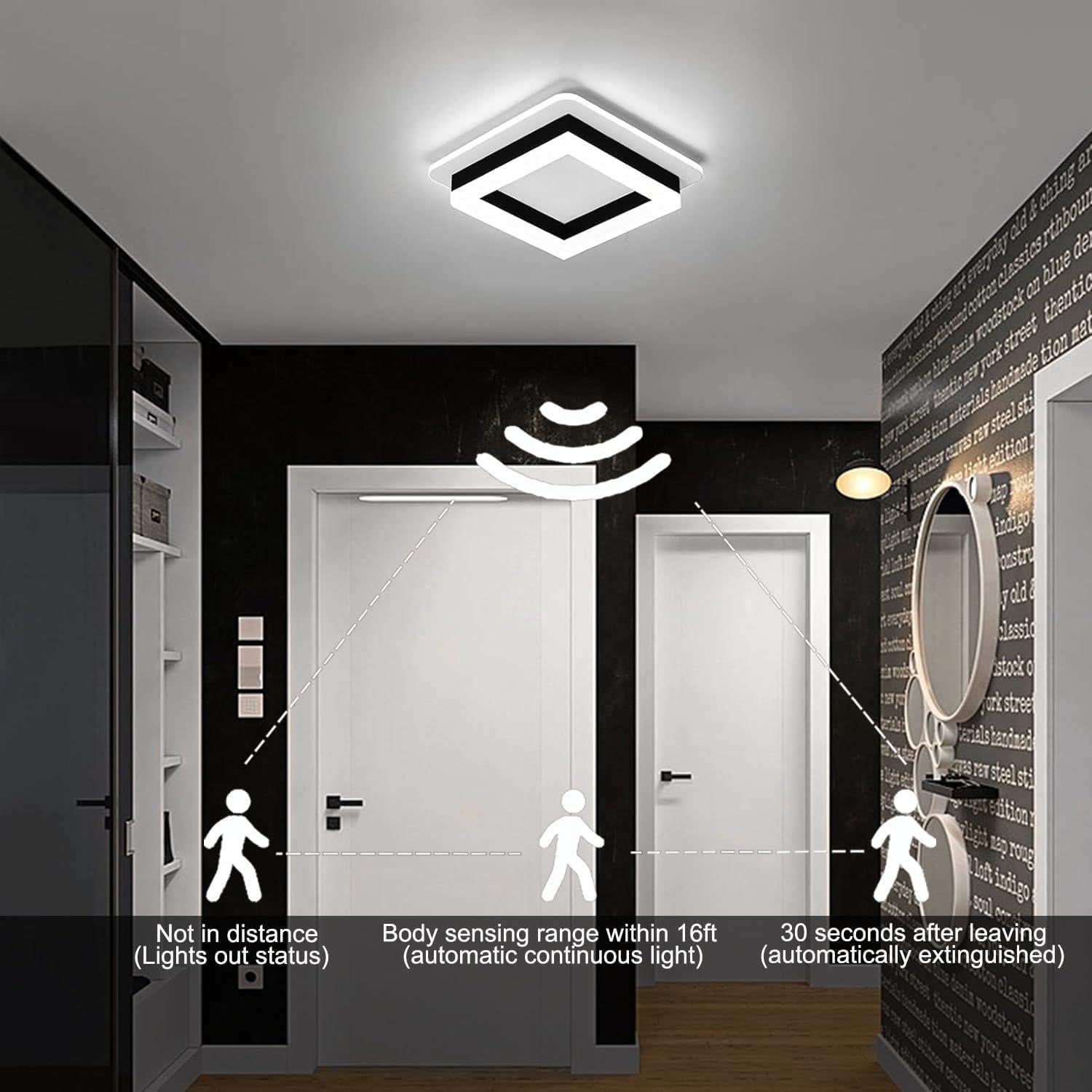 Luz de Techo LED EIDEARAY 24W con Sensor de Movimiento 20cm