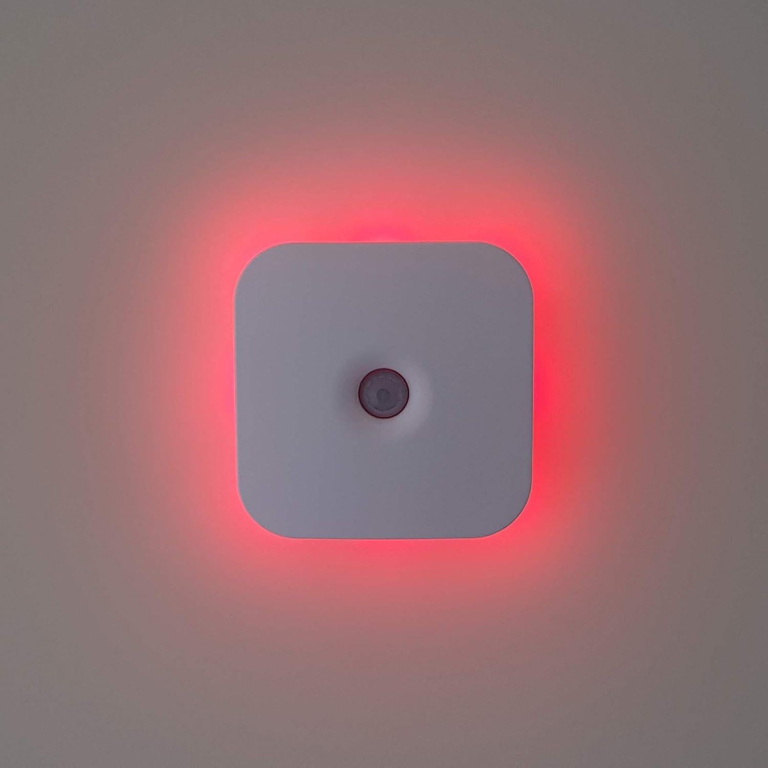 Luz Nocturna Portátil LED Rojo con Sensor de Movimiento - 2 Unidades